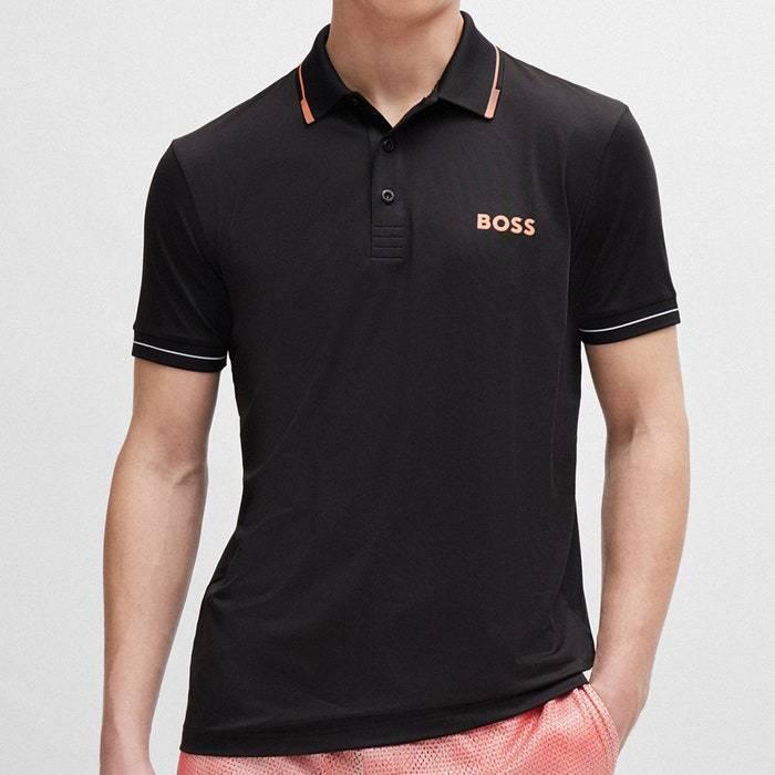 HUGO BOSS Logo-print Polo Shirt In Black Product Image