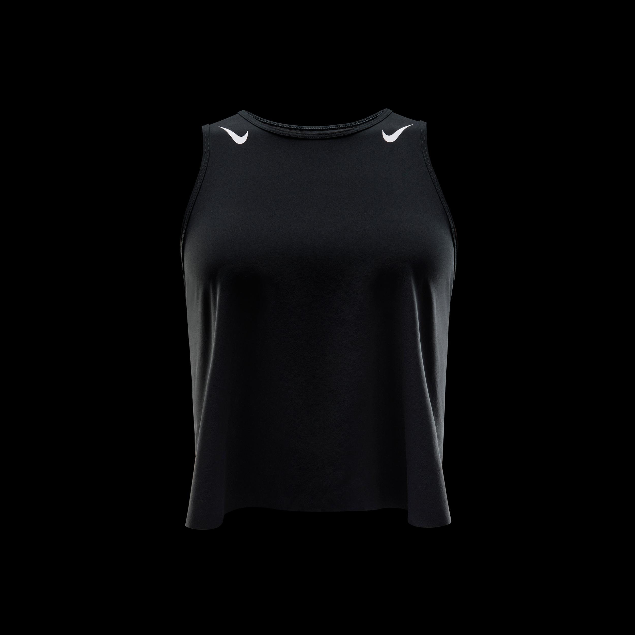 Nike Womens AeroSwift Dri-FIT ADV Cropped Running Tank Top | FN2713-010 Product Image