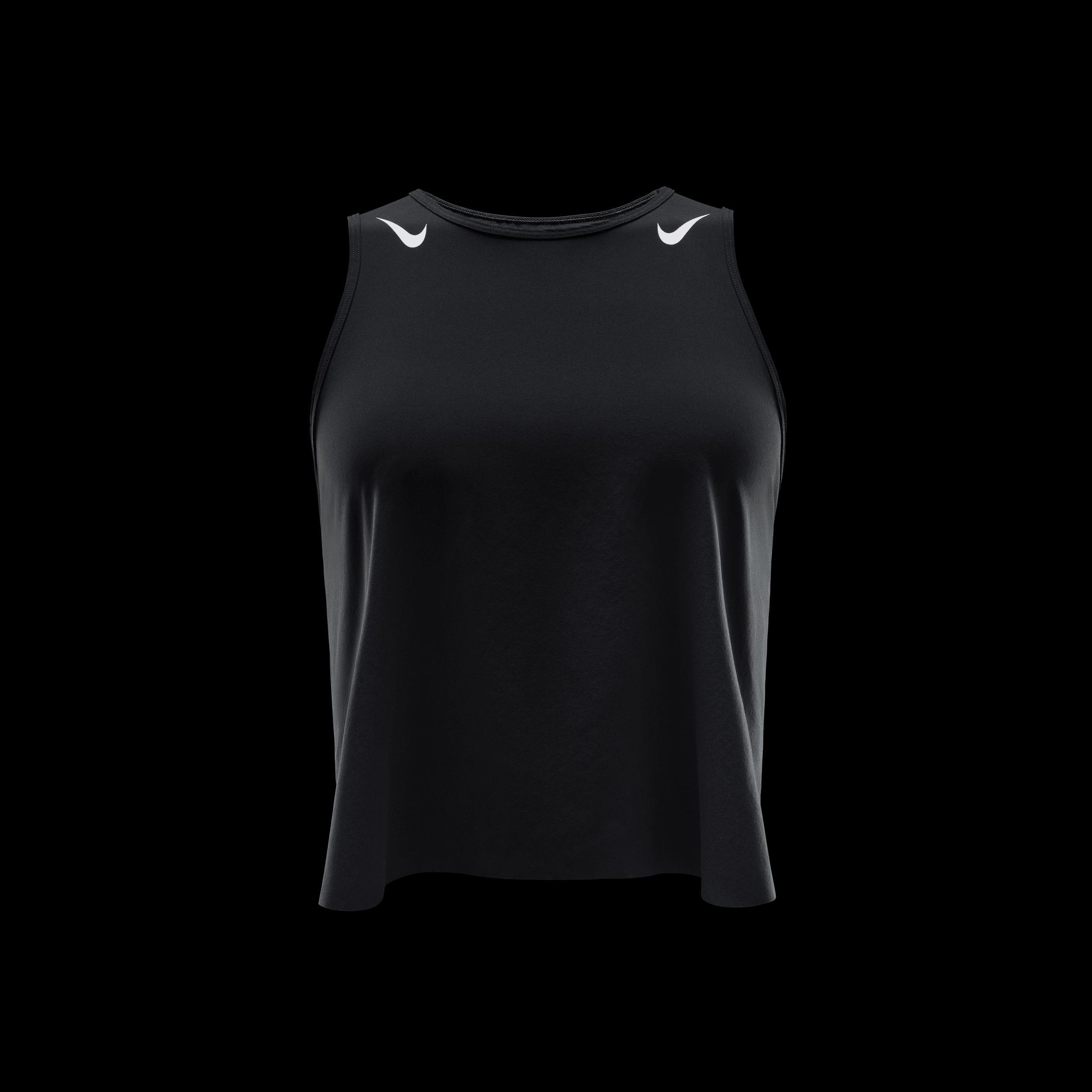 Nike Womens AeroSwift Dri-FIT ADV Cropped Running Tank Top | FN2713-010 Product Image