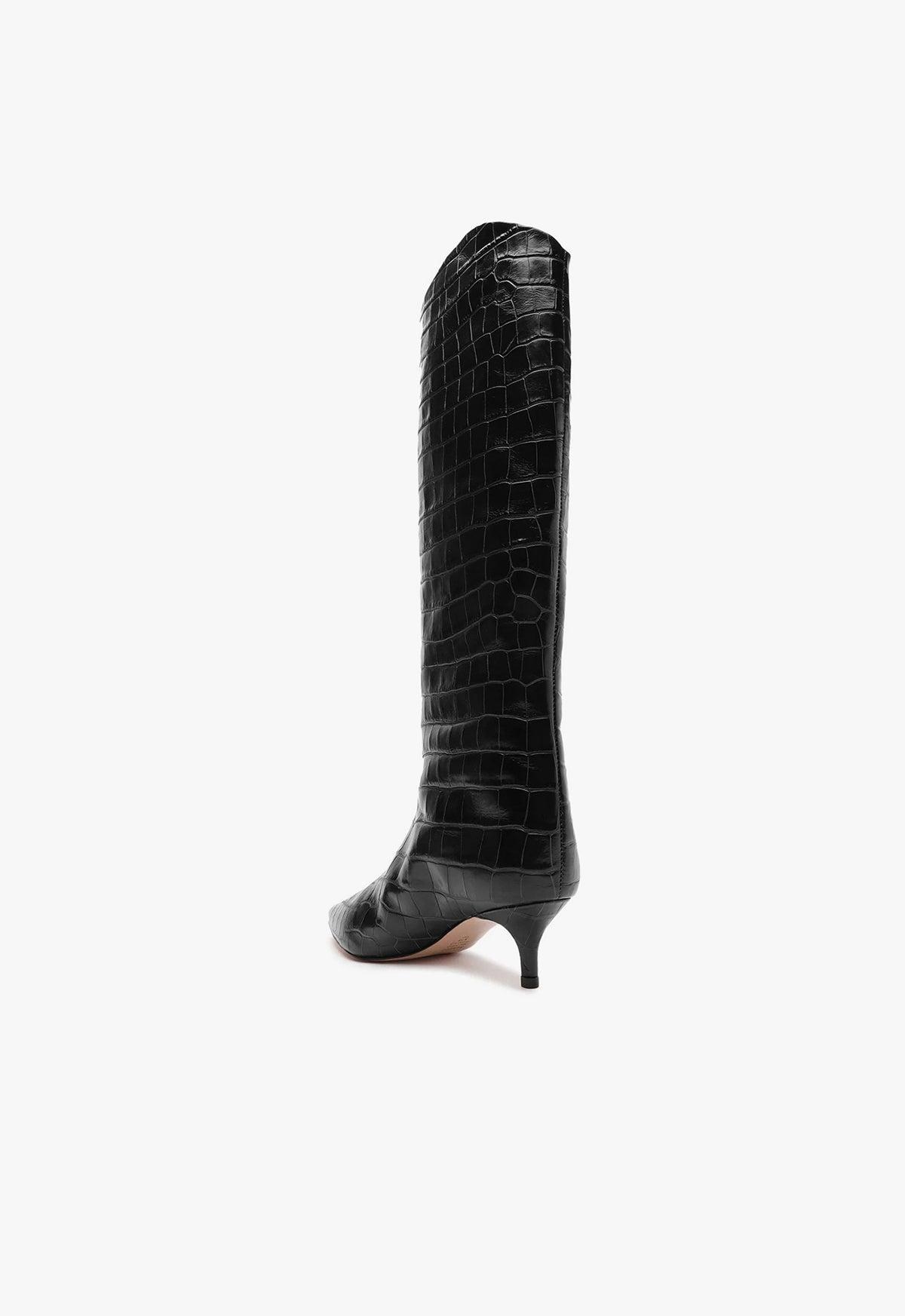 Maryana Lo Crocodile-Embossed Leather Boot Female Product Image