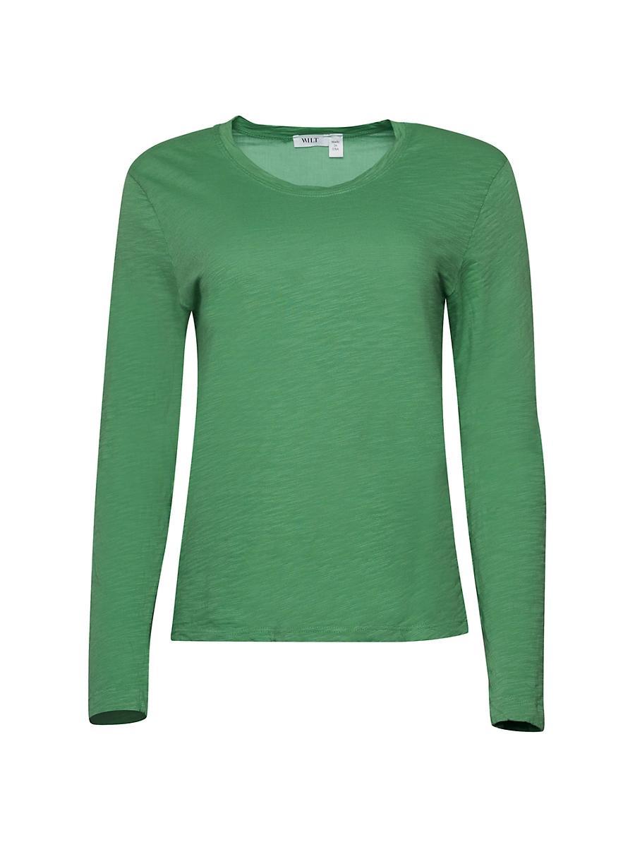 Womens Shrunken Boyfriend Long Sleeve T-Shirt Product Image