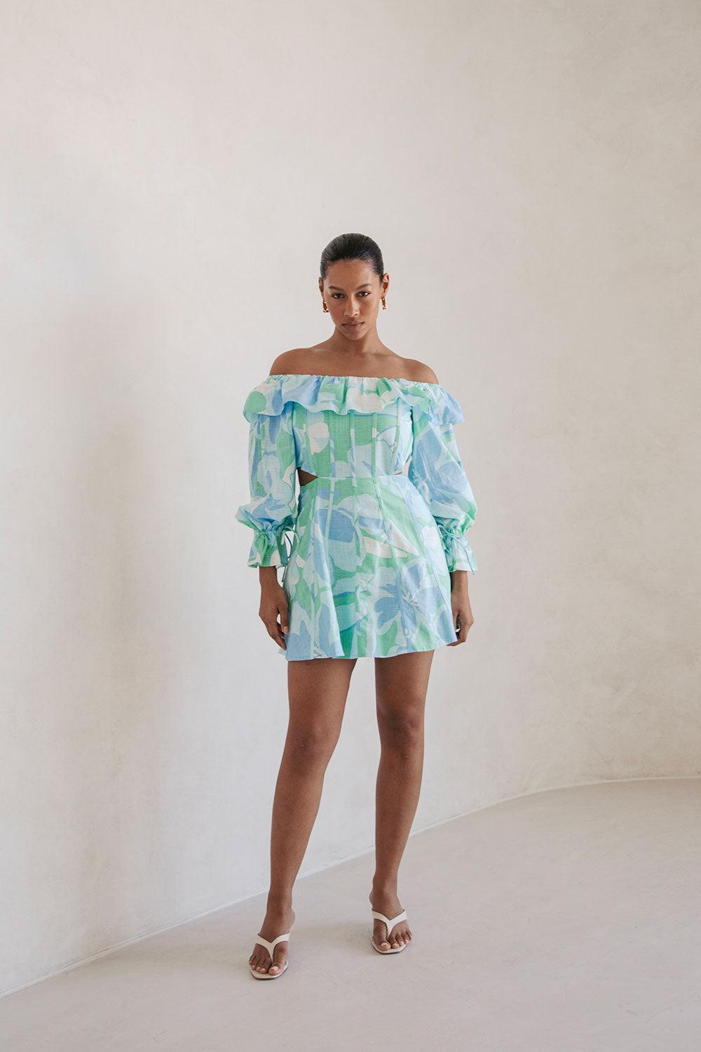 Backless Elisha Dress - Spring Petals Product Image