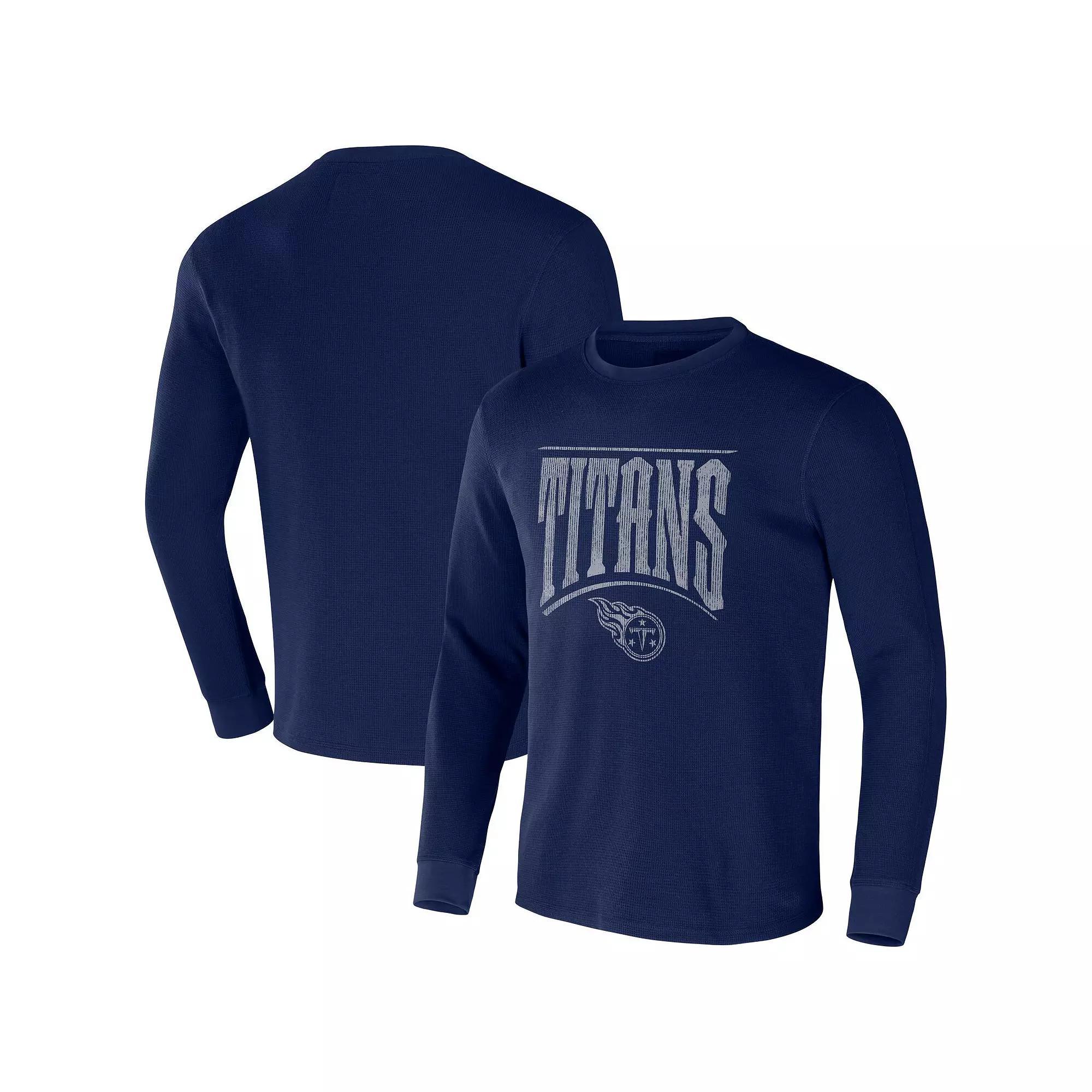 Men's NFL x Darius Rucker Collection by Fanatics Navy Tennessee Titans Long Sleeve Thermal T-Shirt, Size: Medium, Blue Product Image
