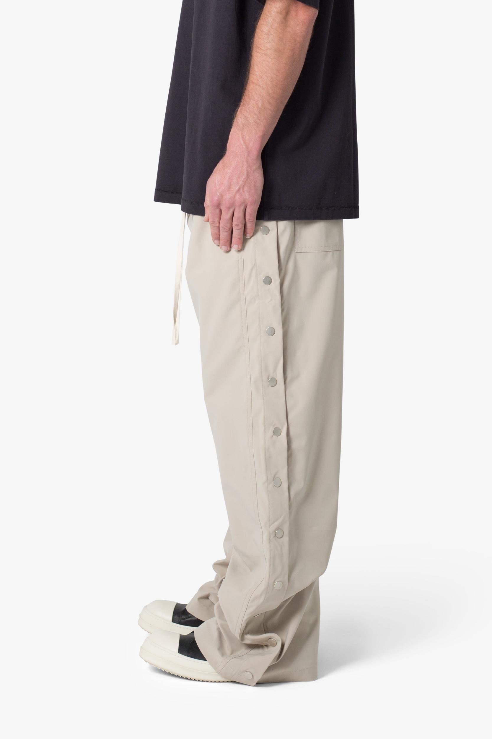 Side Snap Nylon Pants - Tan Product Image