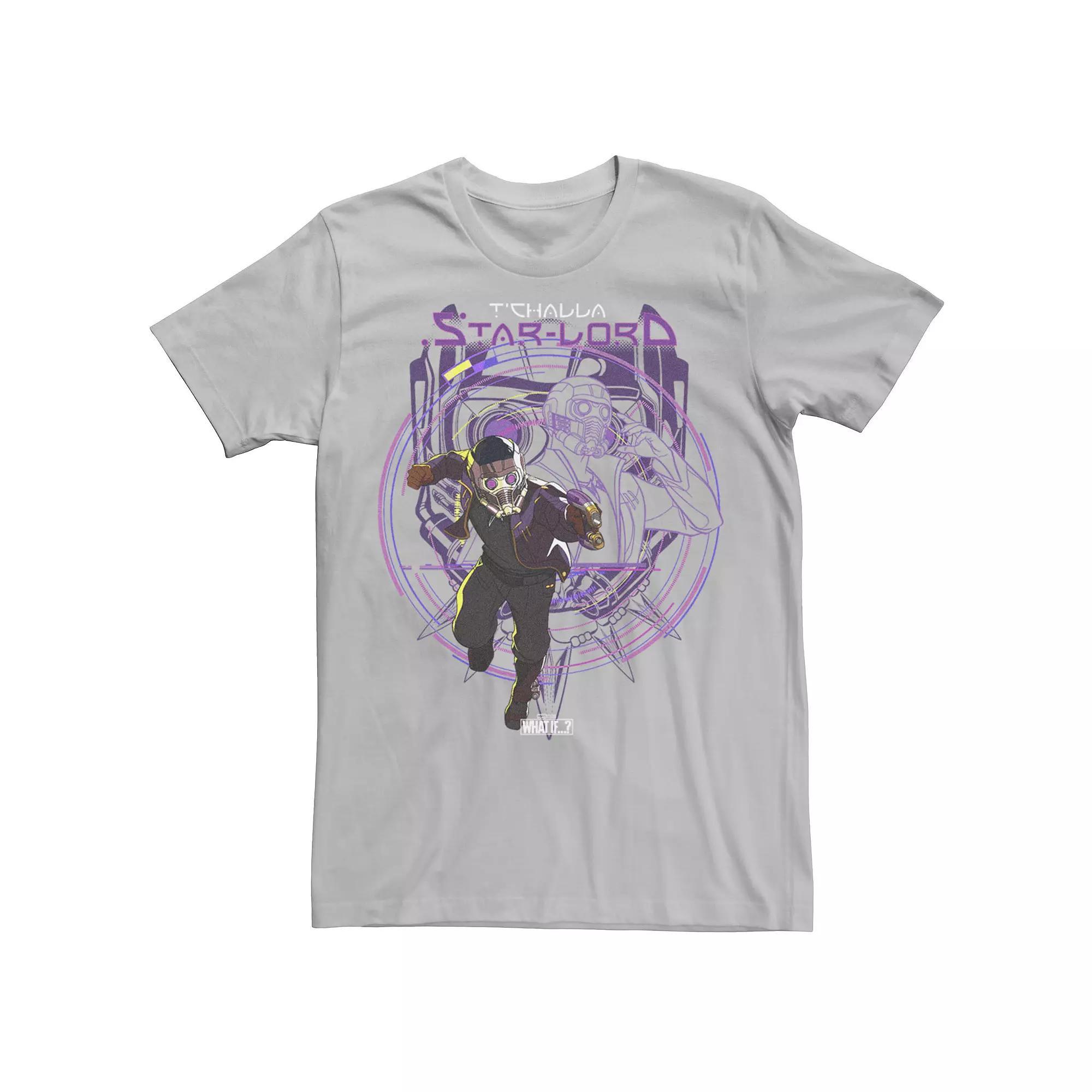 Men's Marvel What If T'Challa Star Lord Poster Tee,  Product Image