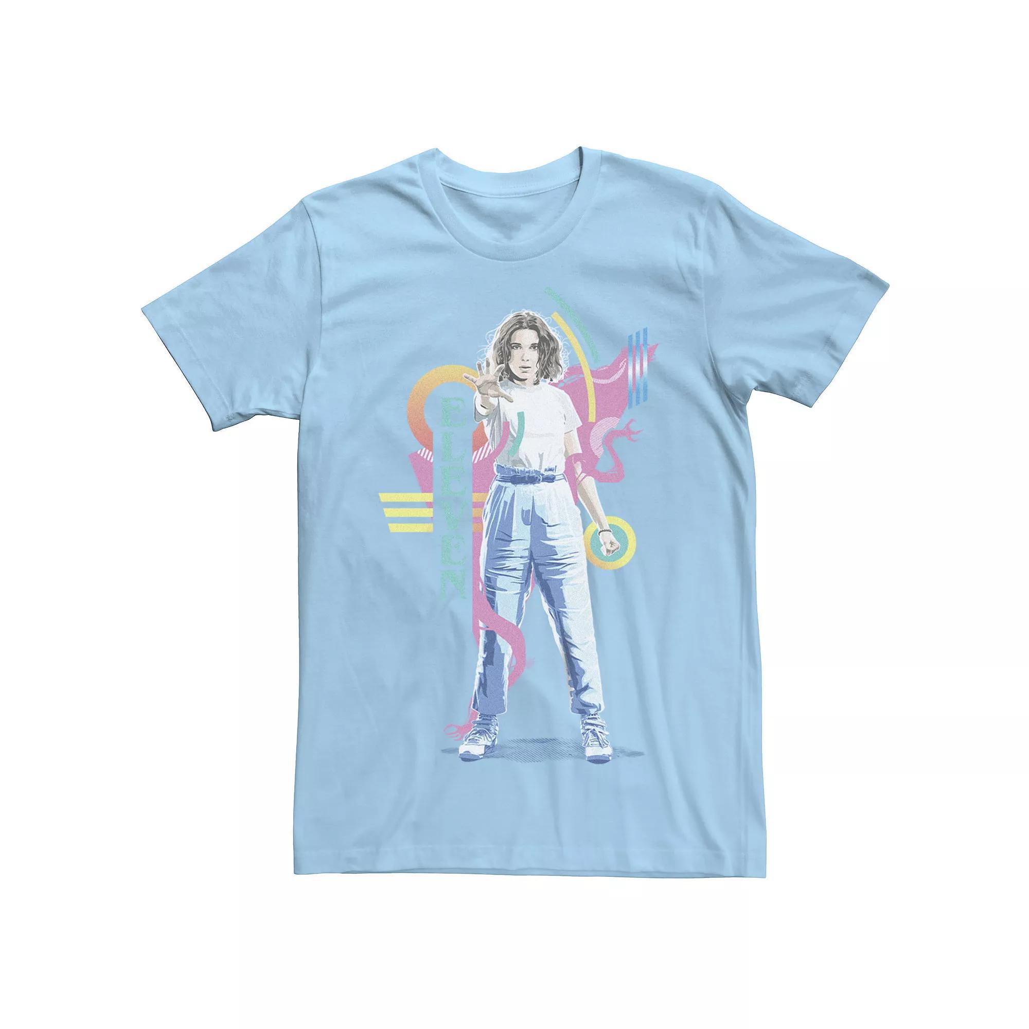 Men's Stranger Things Eleven Powers Graphic Tee, Size: XXL, Light Blue Product Image