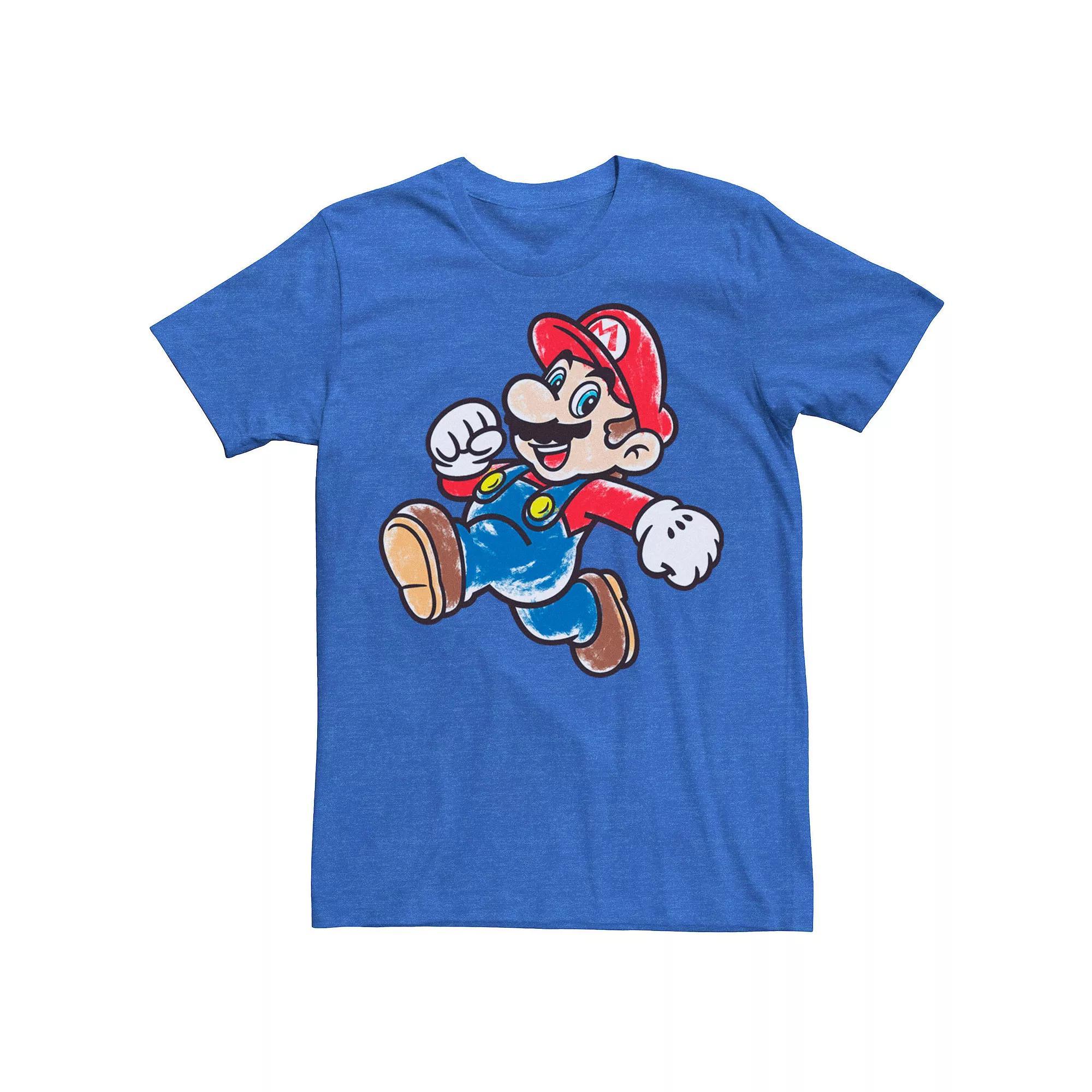 Men's Nintendo Super Mario Marker Fill Mario Portrait Tee,  Product Image
