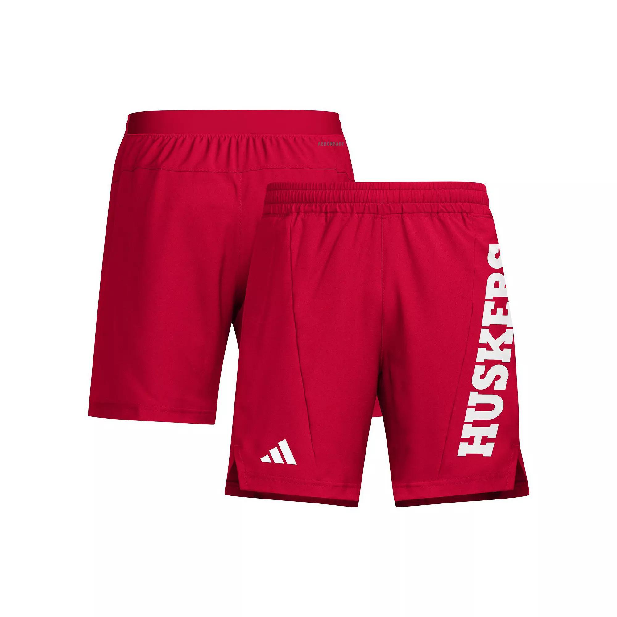 Men's adidas Scarlet Nebraska Huskers Designed for Training AEROREADY Shorts,  Product Image