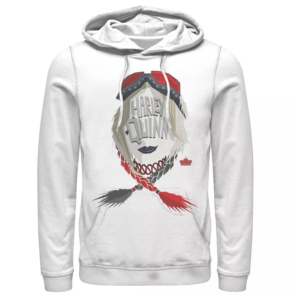 Men's The Suicide Squad Big Harley Logo Hoodie, Size: Large, White Product Image