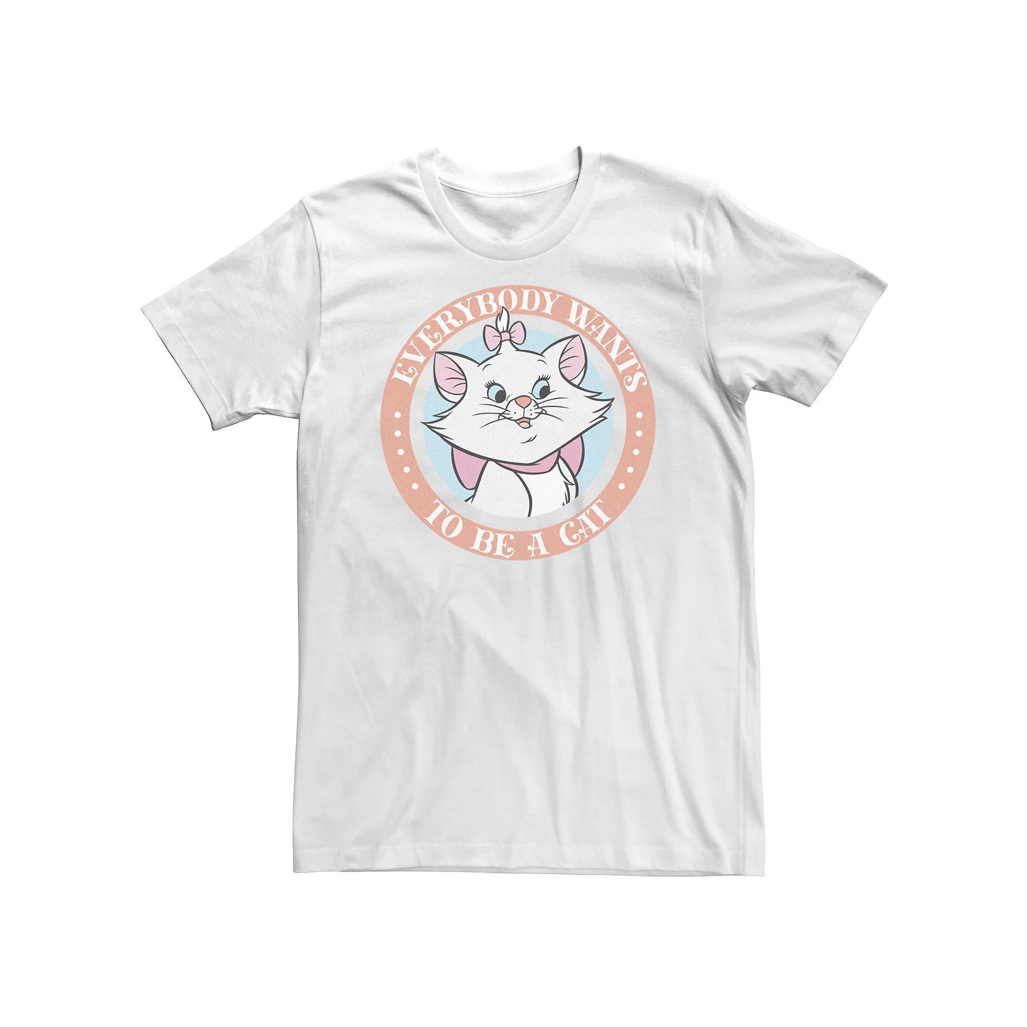 Big & Tall Disney Aristocats Marie Everybody Wants To Be A Cat Tee, Men's, Size: 3XL, White Product Image