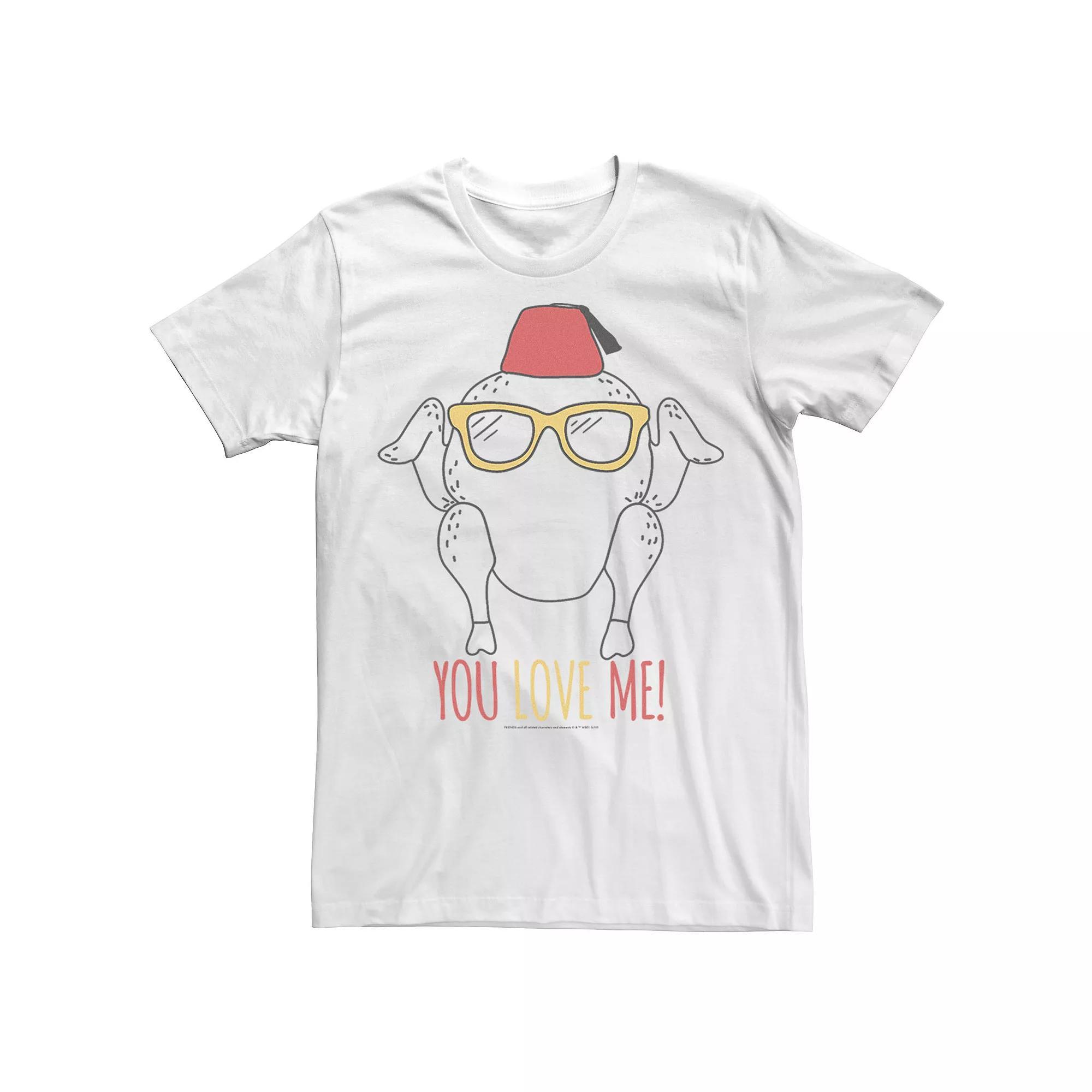 Big & Tall Friends TV Show Turkey "You Love Me!" Tee, Men's, Size: 4XL, White Product Image