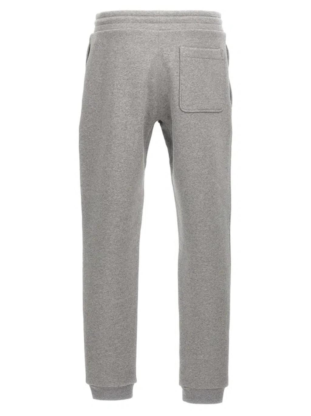 MONCLER Logo Detail Cotton Track-pants In Grey Product Image