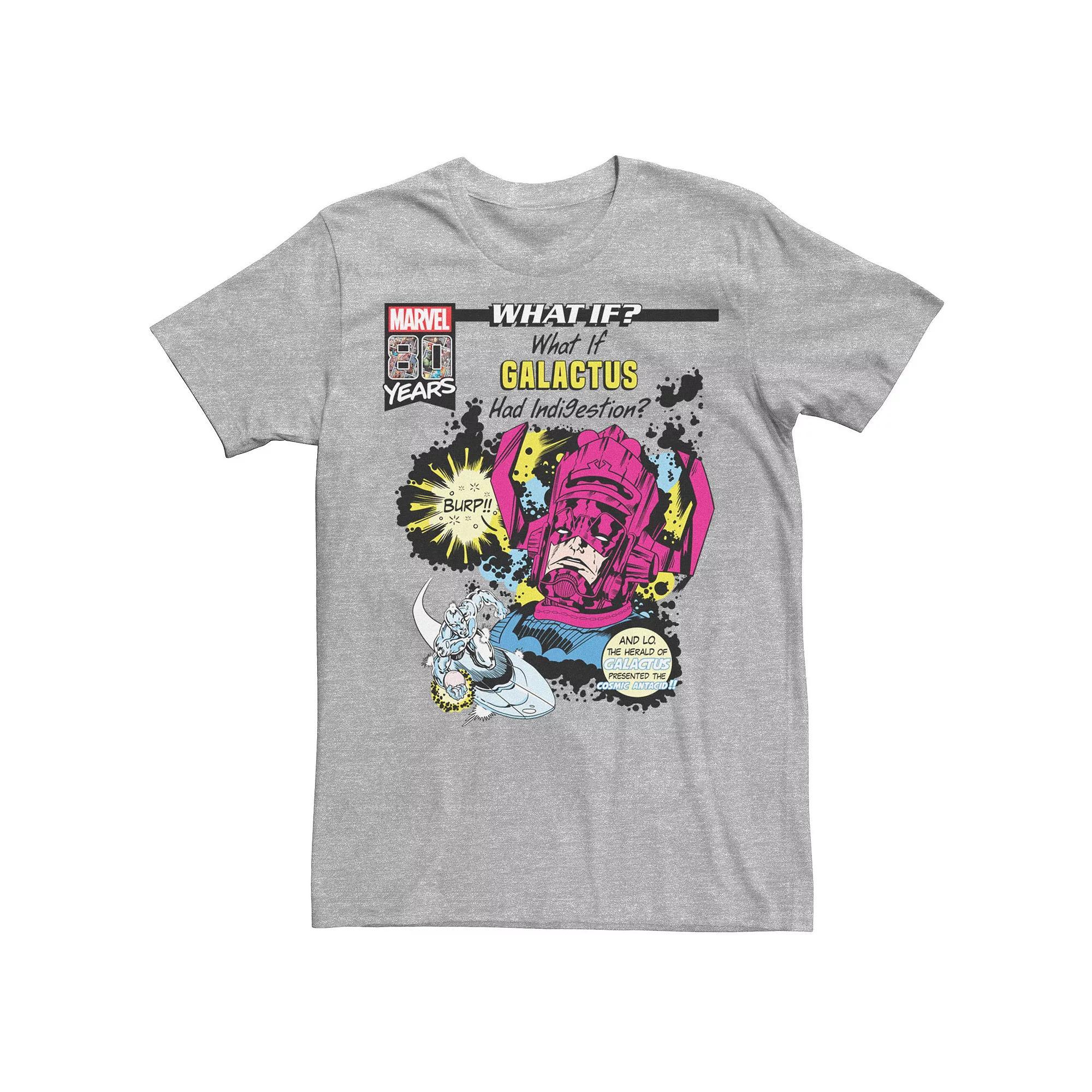 Men's Marvel What If Galactus Had Indigestion Comic Book Cover Graphic Tee, Size: Large, Royal Grey Product Image