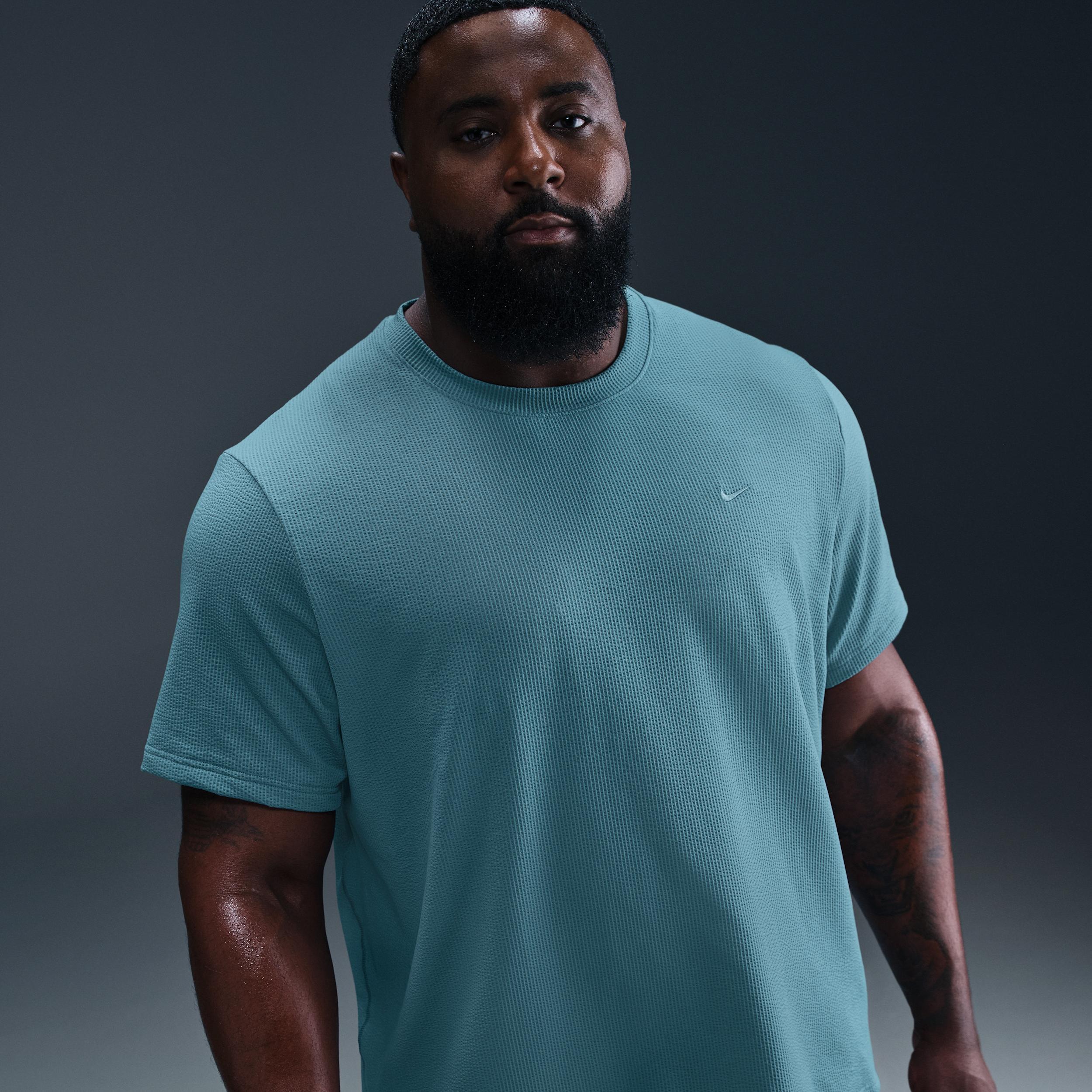 Nike Mens Primary Dri-FIT Seersucker Short-Sleeve Versatile Top | HJ4043-006 Product Image