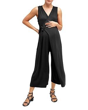 Womens Francesca Sleeveless Wide-Leg Maternity Wrap Jumpsuit Product Image