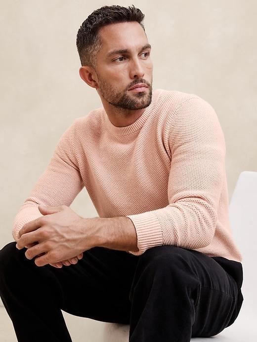 Tuck Stitch Pullover Sweater Product Image