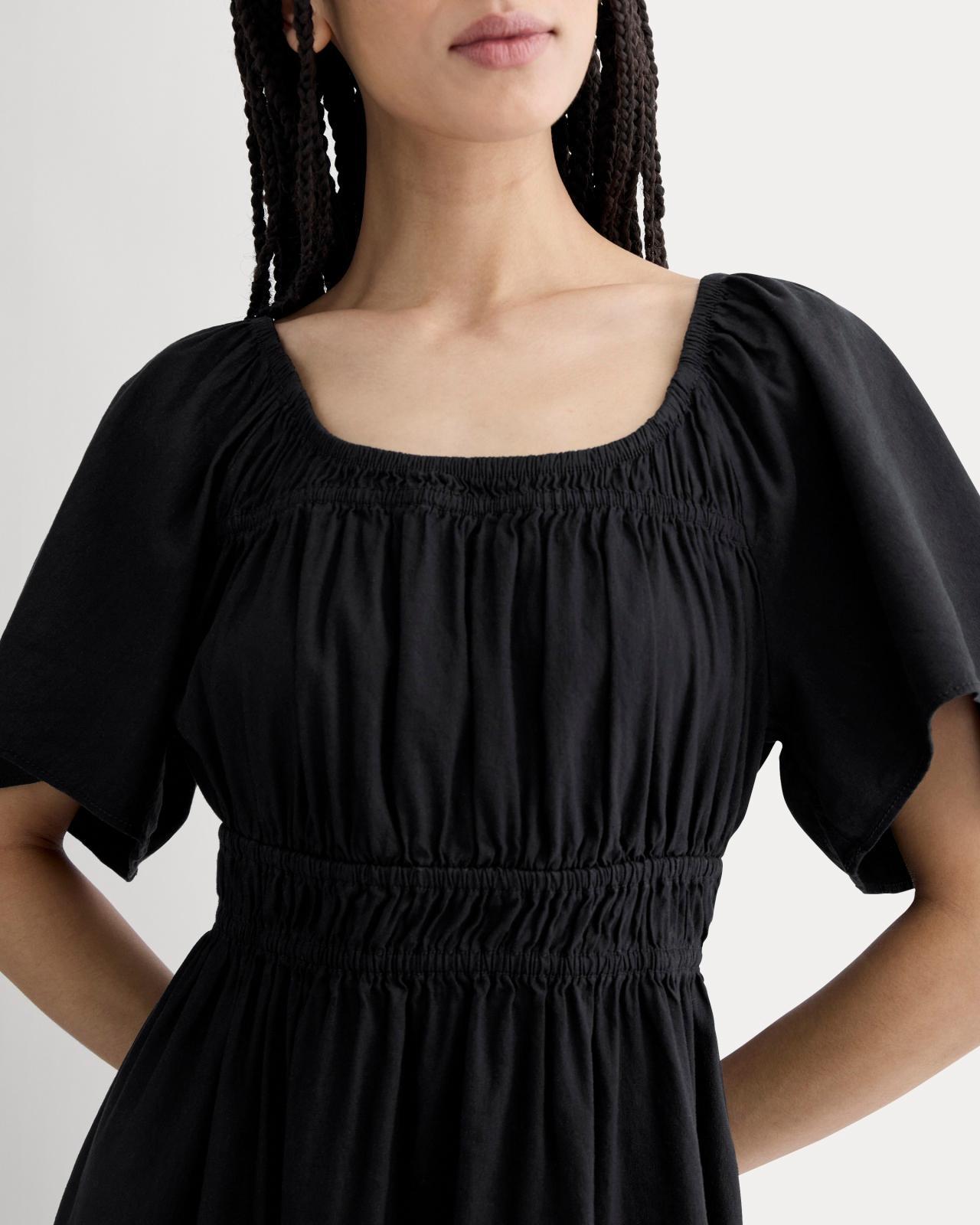 Womens Flutter-Sleeve Dress in Stretch Linen by Everlane Product Image