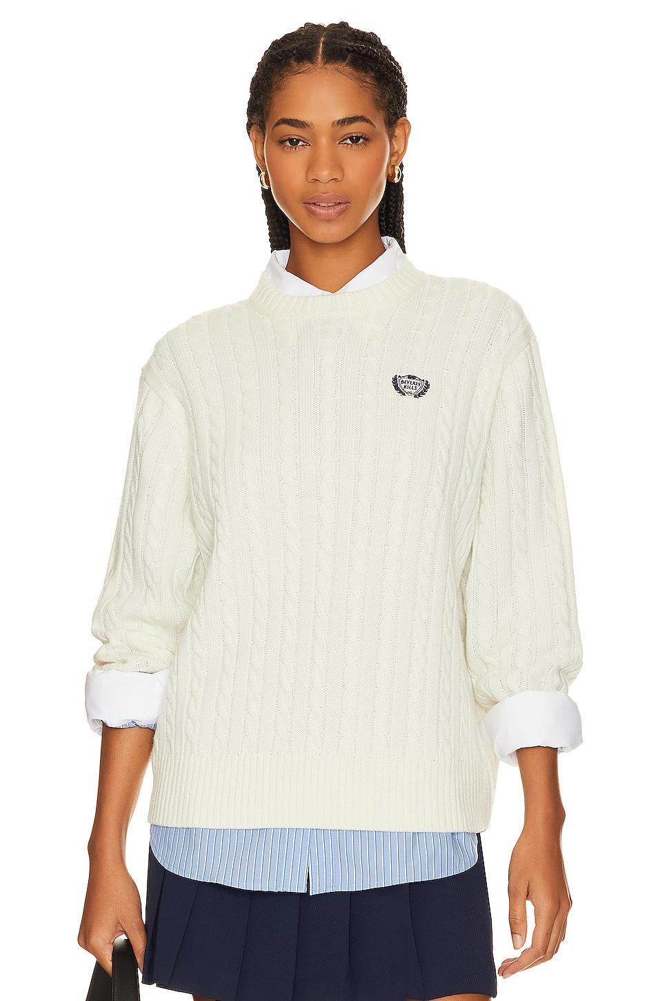 Cable Crew Neck Sweater Product Image