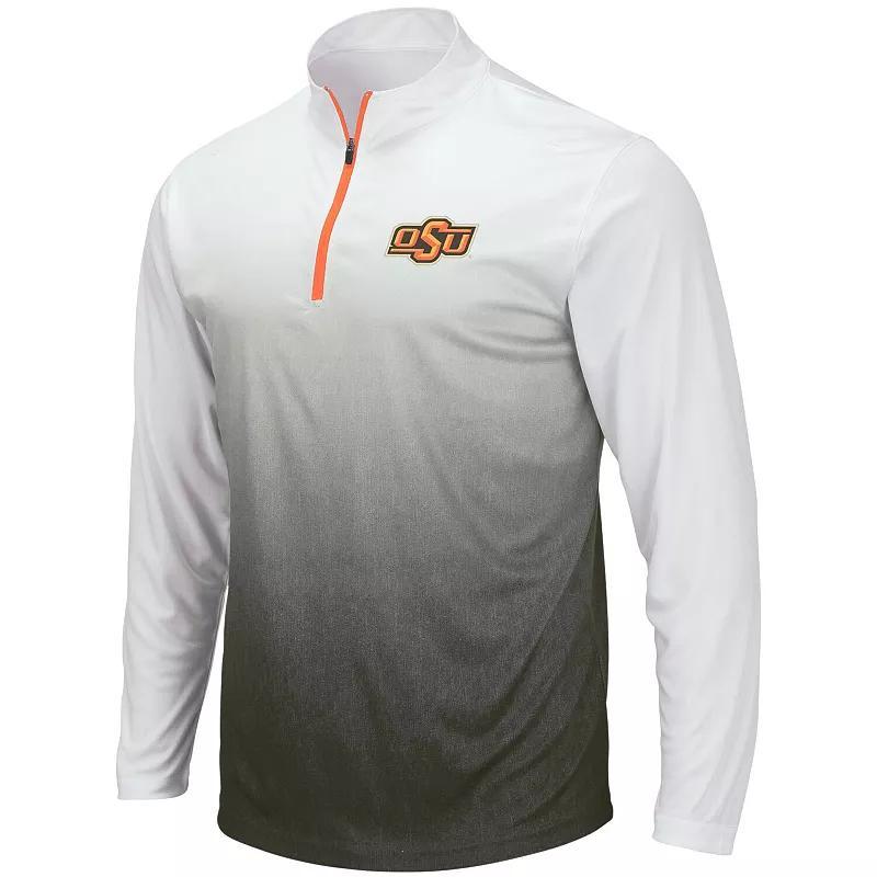 Mens Colosseum Gray Oklahoma State Cowboys Magic Team Logo Quarter-Zip Jacket Product Image