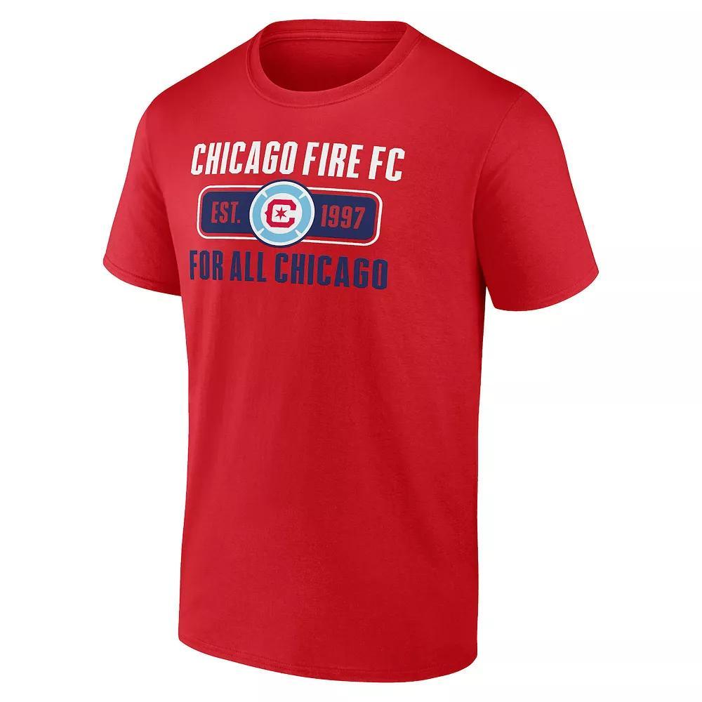 Men's MLS Chicago Fire FC For All Chicago Blindside T-Shirt, Size: Large, Cfs Red Product Image