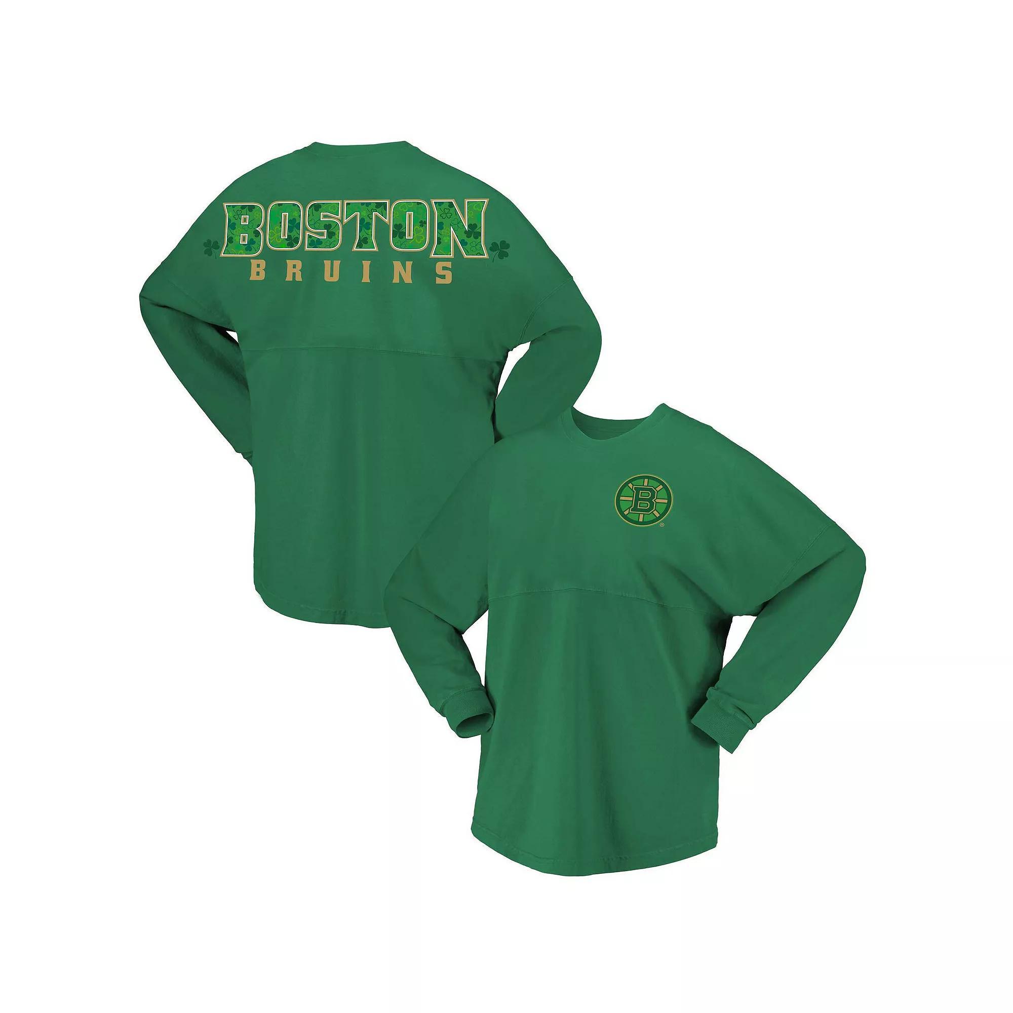 Women's Fanatics Branded Kelly Green Boston Bruins St. Patrick's Day Spirit Jersey T-Shirt, Size: XL Product Image