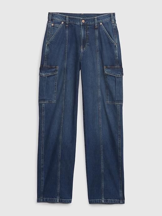 Mid Rise '90s Loose Pinstripe Carpenter Jeans Product Image