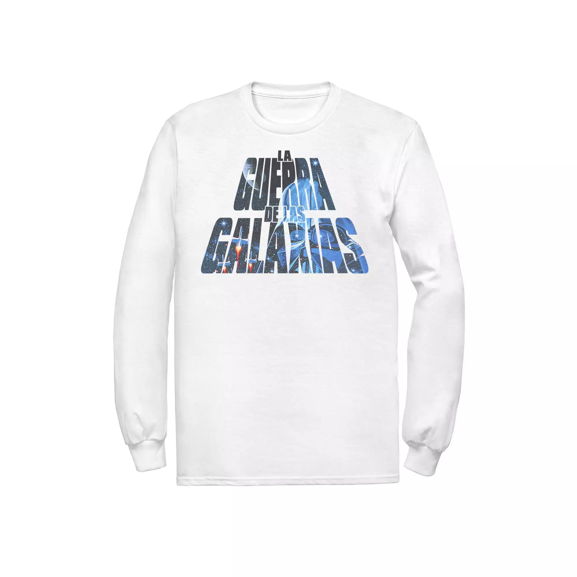 Men's Star Wars La Guerra De Las Galaxias Letter Fill Tee, Size: Medium, White Product Image