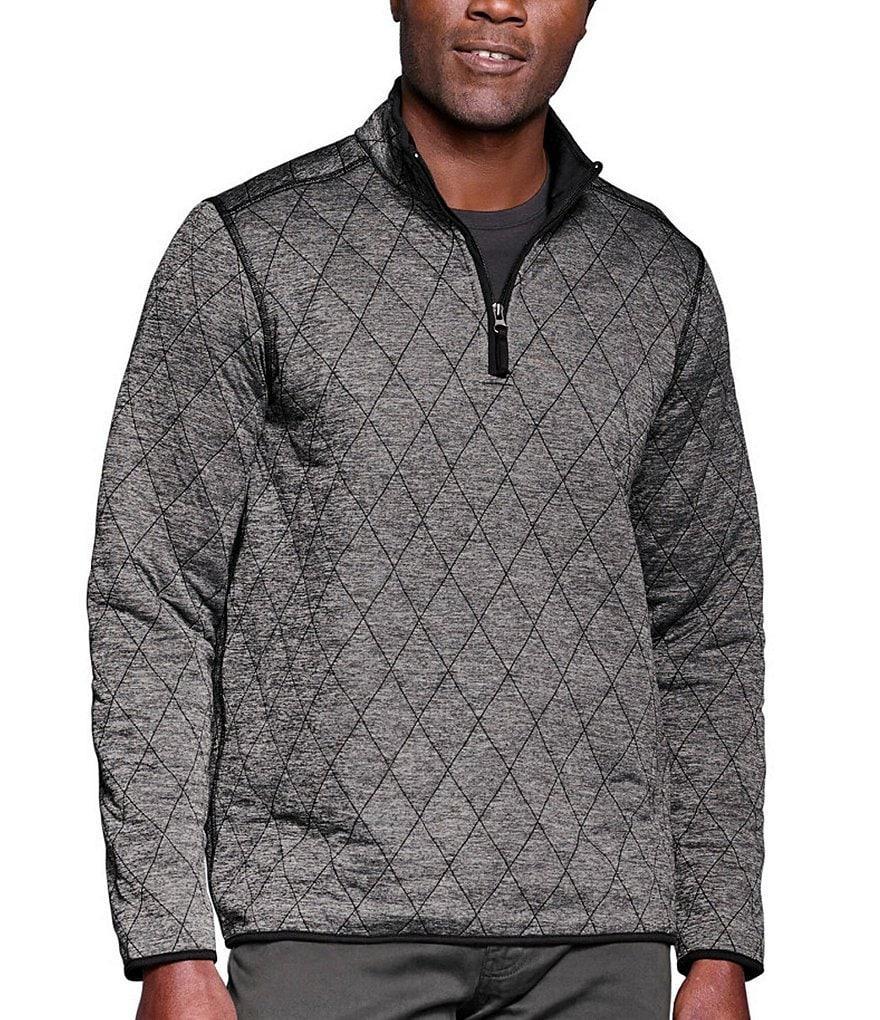 Johnston & Murphy Diamond Quilted Quarter-Zip Pullover Product Image