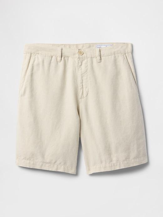 8" Linen-Cotton Shorts Product Image