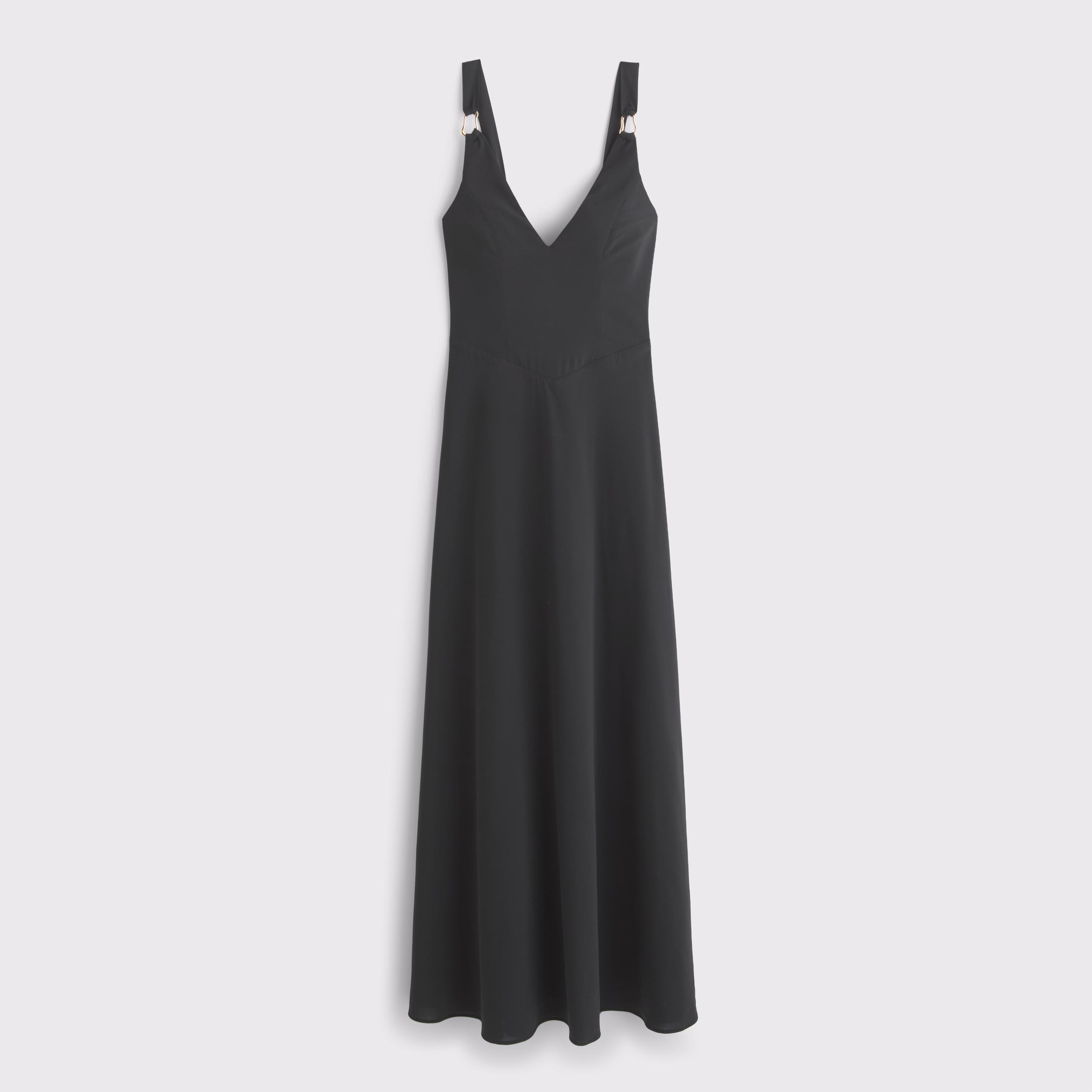 Dipped-Waist Hardware Maxi Dress Product Image