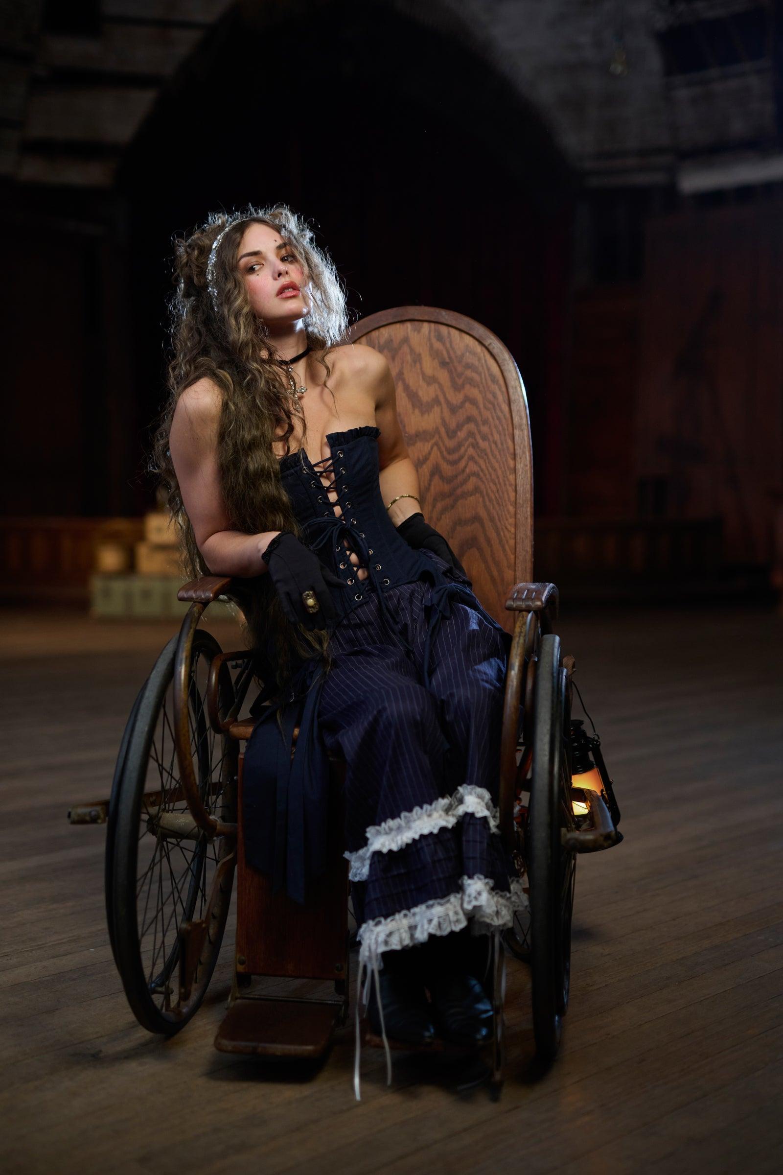 The Pinstripe Duchess Corset Product Image