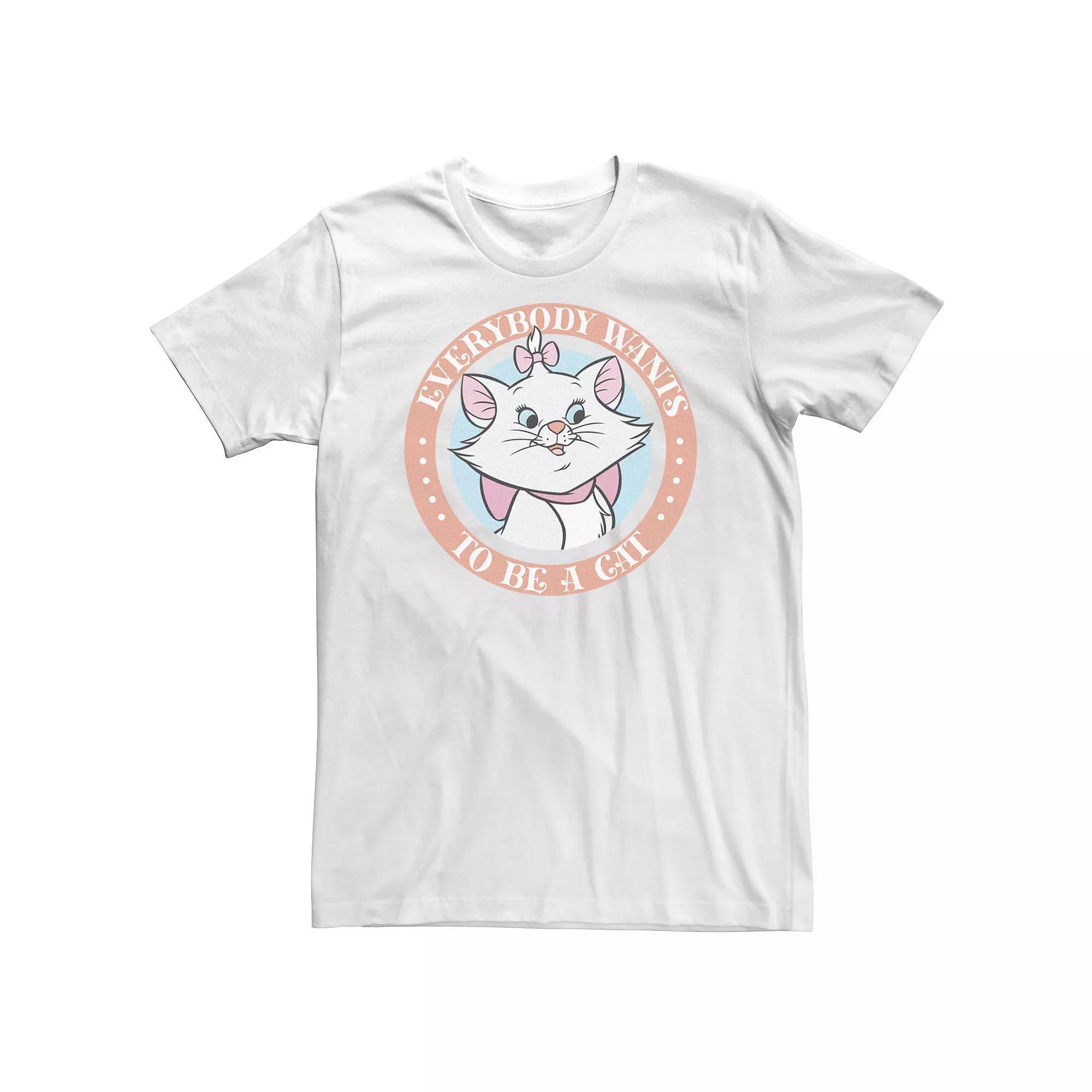 Big & Tall Disney Aristocats Marie Everybody Wants To Be A Cat Tee, Men's, Size: 3XL, White Product Image