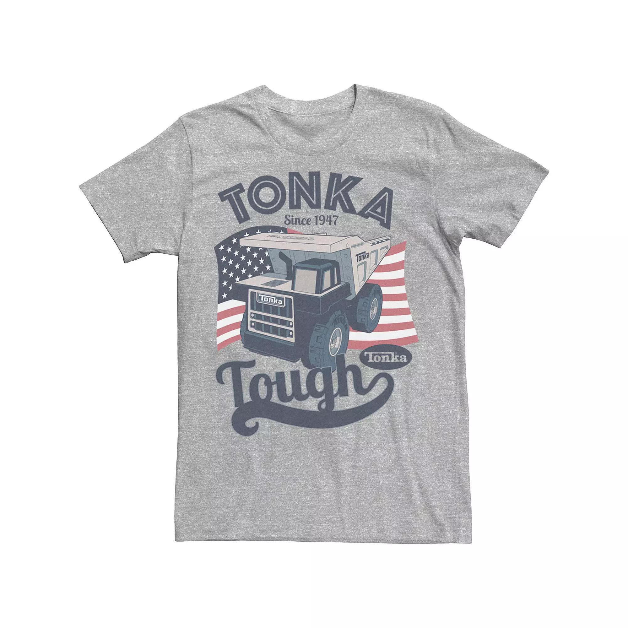 Men's Tonka Tough American Flag Logo Tee, Size: Medium, Athletic Grey Product Image