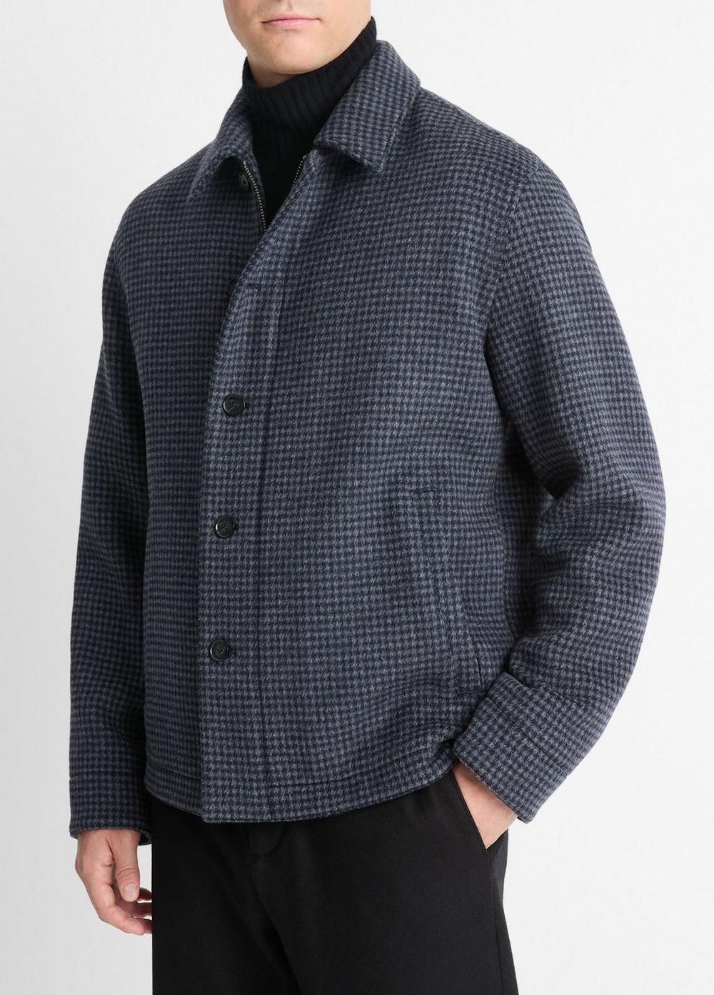 Houndstooth Wool-Blend Deck Jacket Product Image