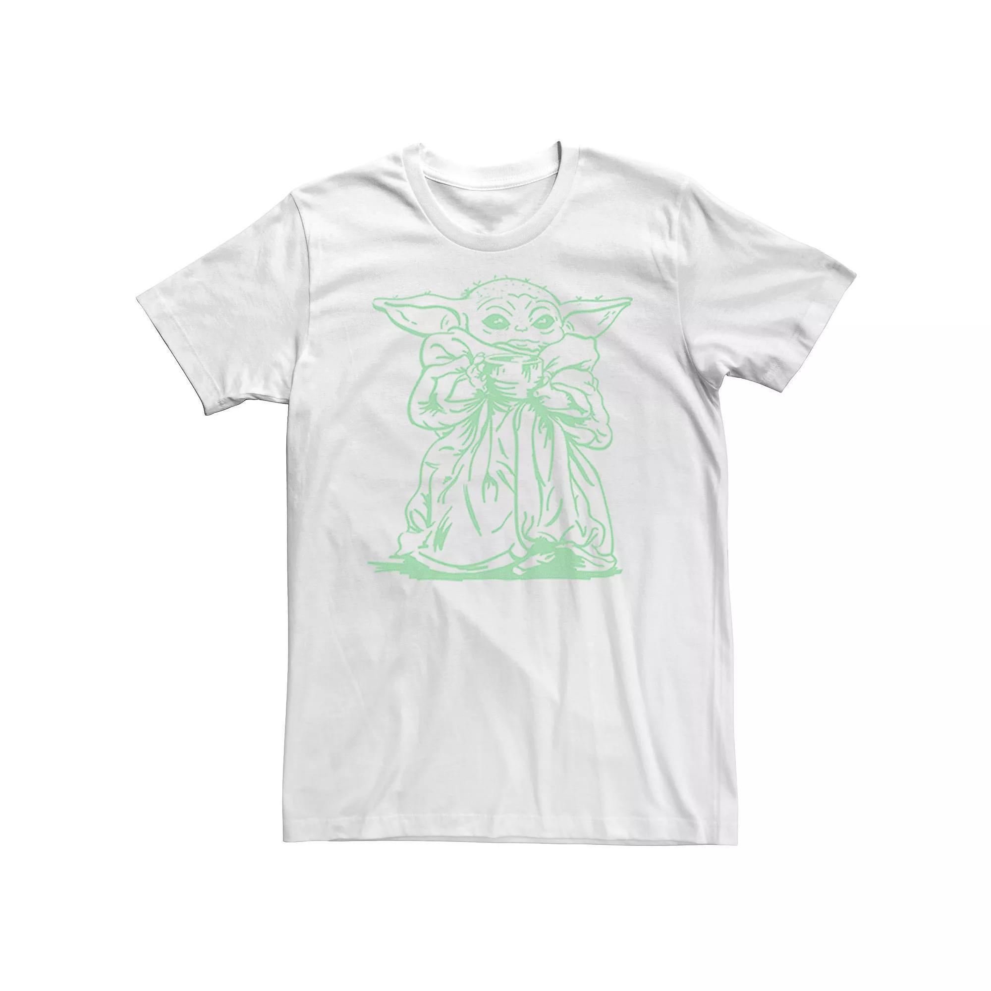 Big & Tall Star Wars The Mandalorian The Child Line Art Portrait Tee, Men's,  Product Image