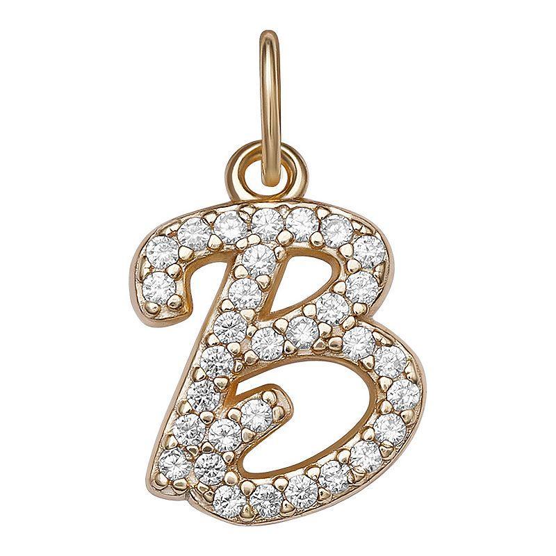 LC Lauren Conrad Sterling Silver Cubic Zirconia Initial Charm, Womens, Sterling Silver X Product Image