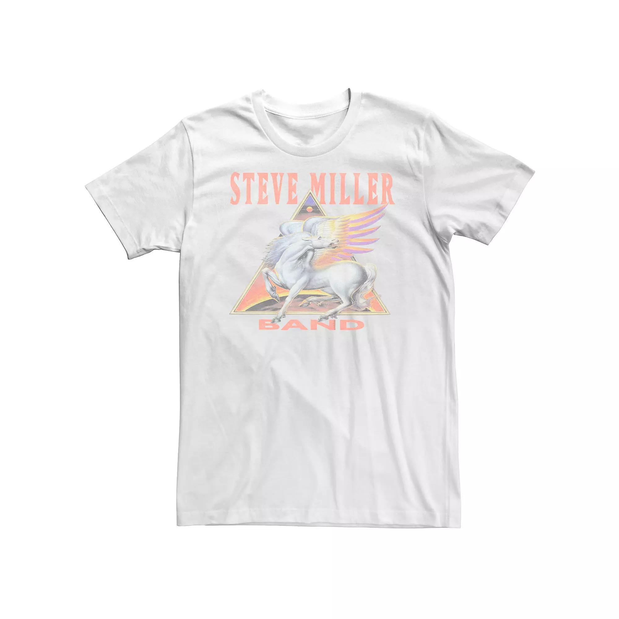 Big & Tall The Steve Miller Band Pegasus Triangle Logo Tee, Men's, Size: XL Tall, White Product Image