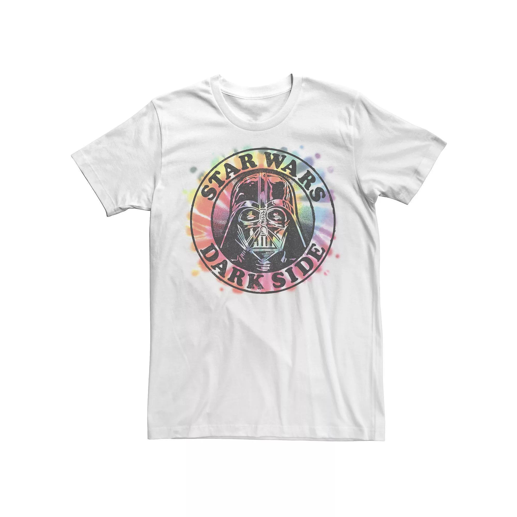 Men's Star Wars Vader Tie-Dye Circle Tee, Size: Small, White Product Image