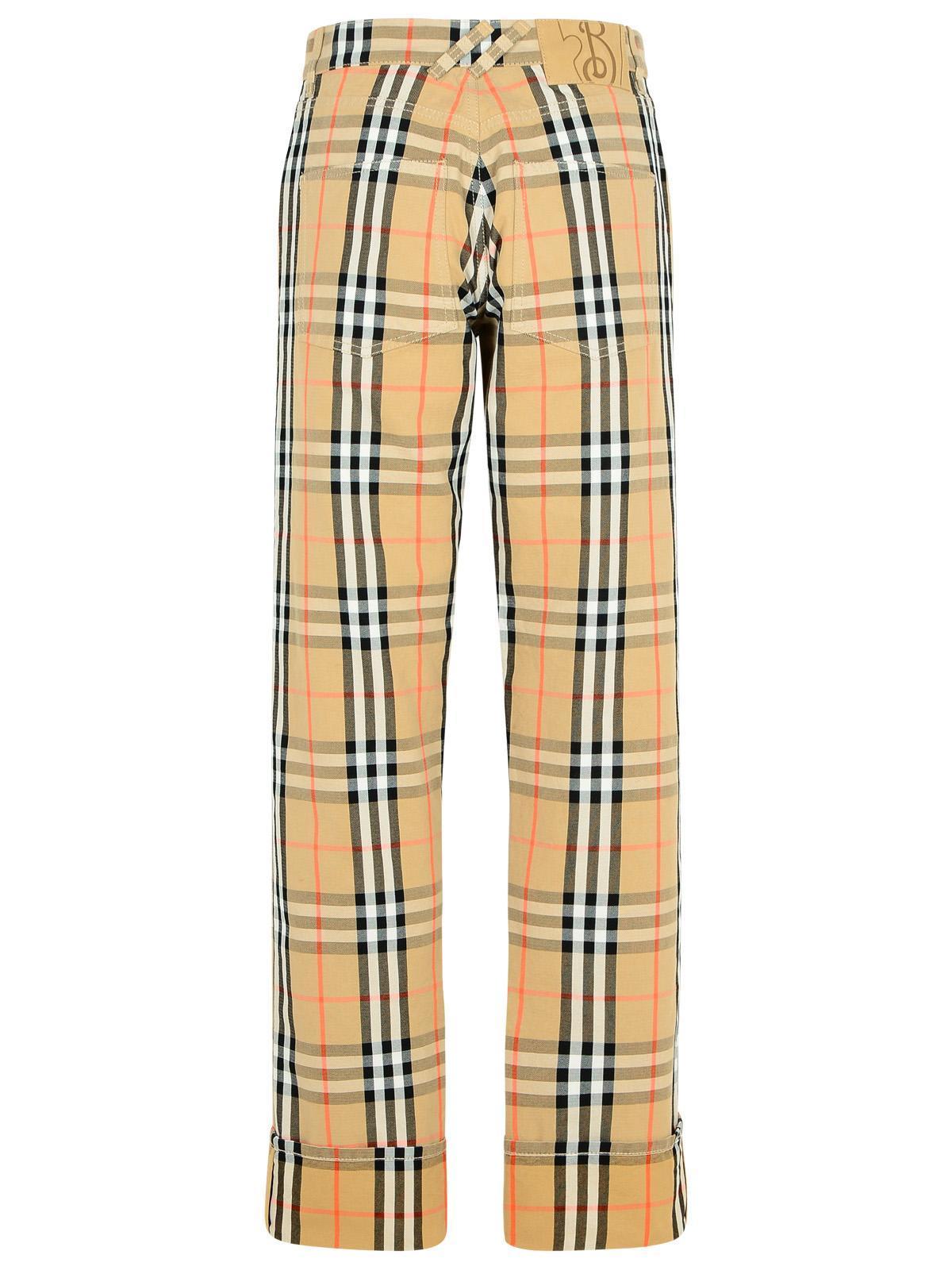 Checked Track Pants In Yellow Product Image