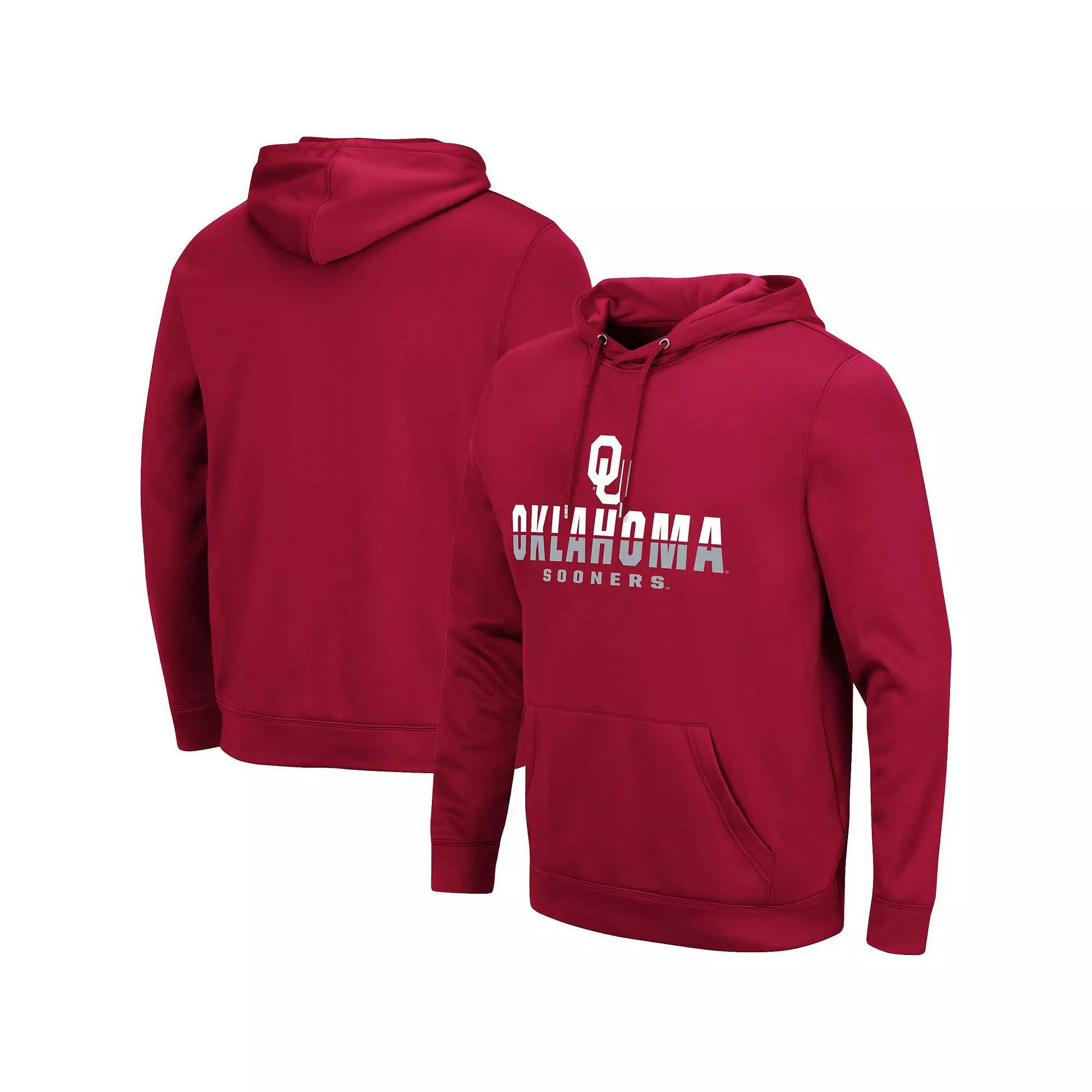 Men's Colosseum Crimson Oklahoma Sooners Lantern Pullover Hoodie,  Product Image