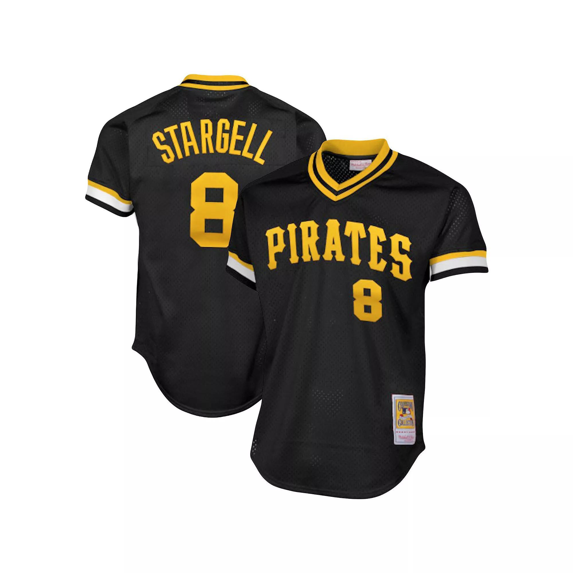 Men's Mitchell & Ness Willie Stargell Black Pittsburgh Pirates Cooperstown Collection Big & Tall Mesh Batting Practice Jersey,  Product Image