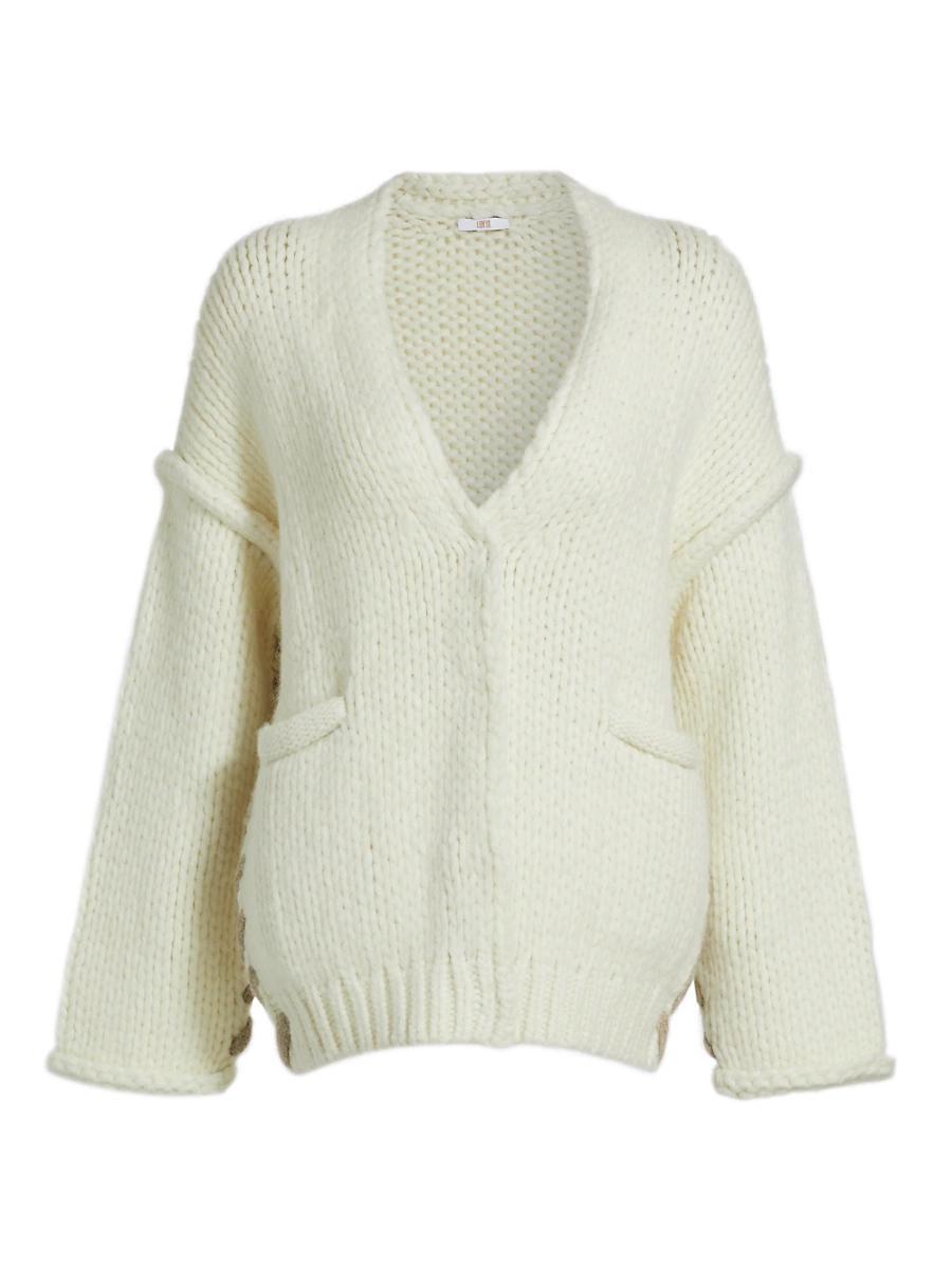 Womens Lofty Wool Whipstitch Cardigan Product Image