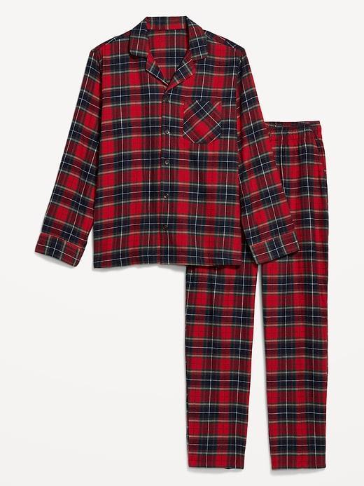 Printed Flannel Pajama Set for Men Product Image