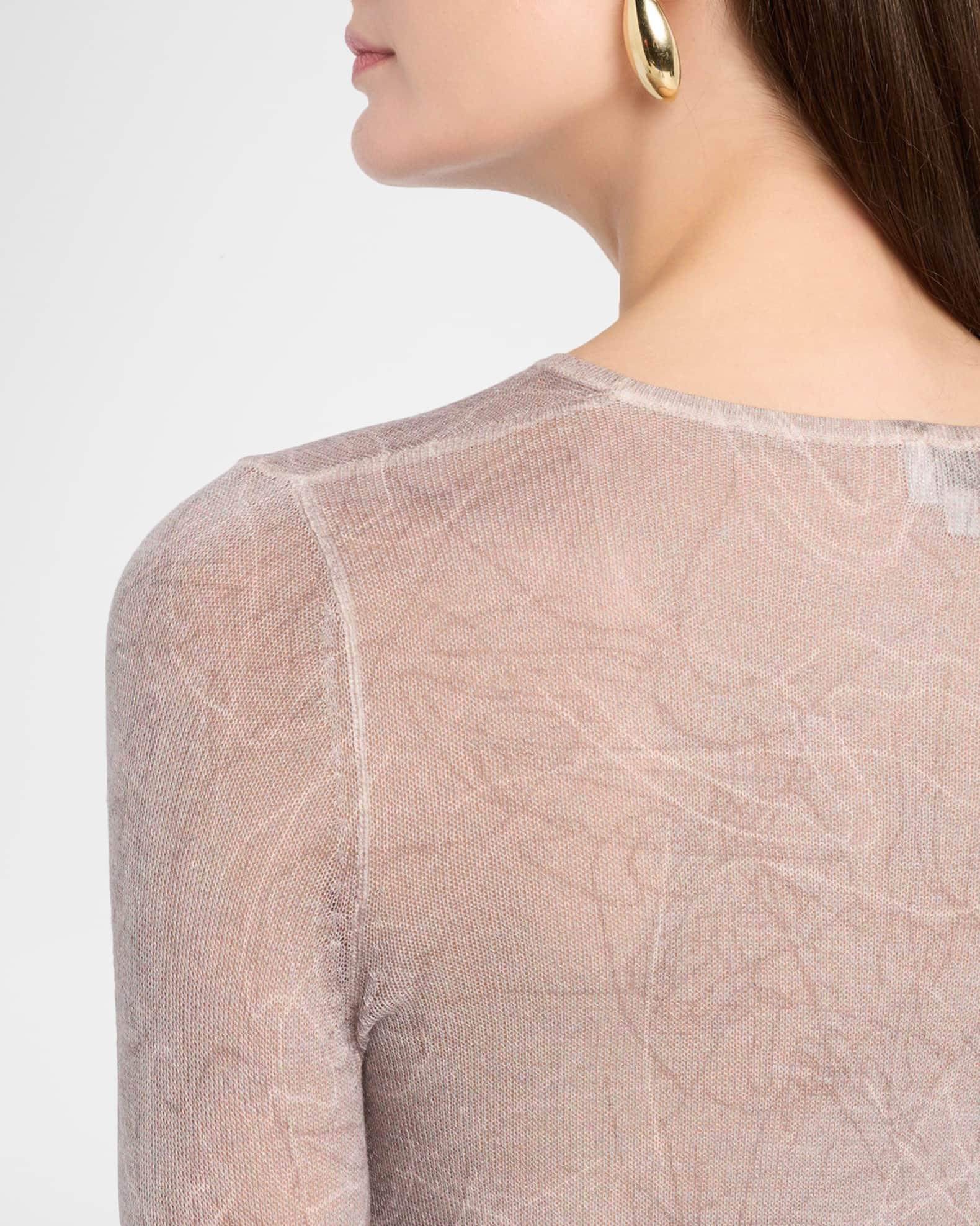 Cashmere Sheer Abstract-Print Top Product Image