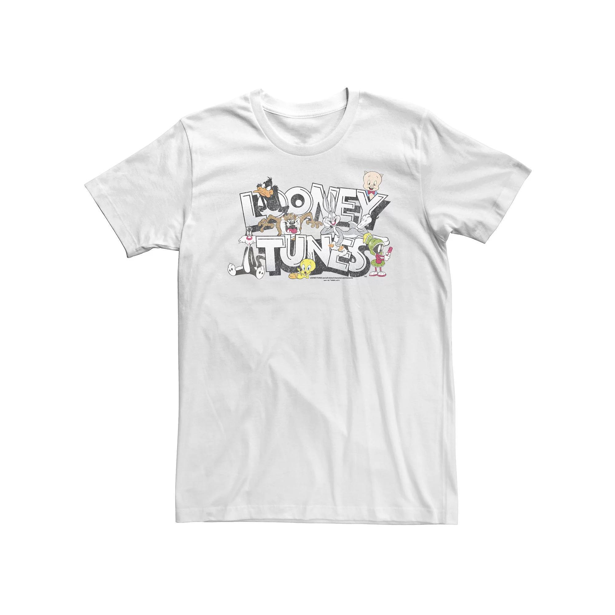Big & Tall Looney Tunes Character Logo Tee, Men's,  Product Image
