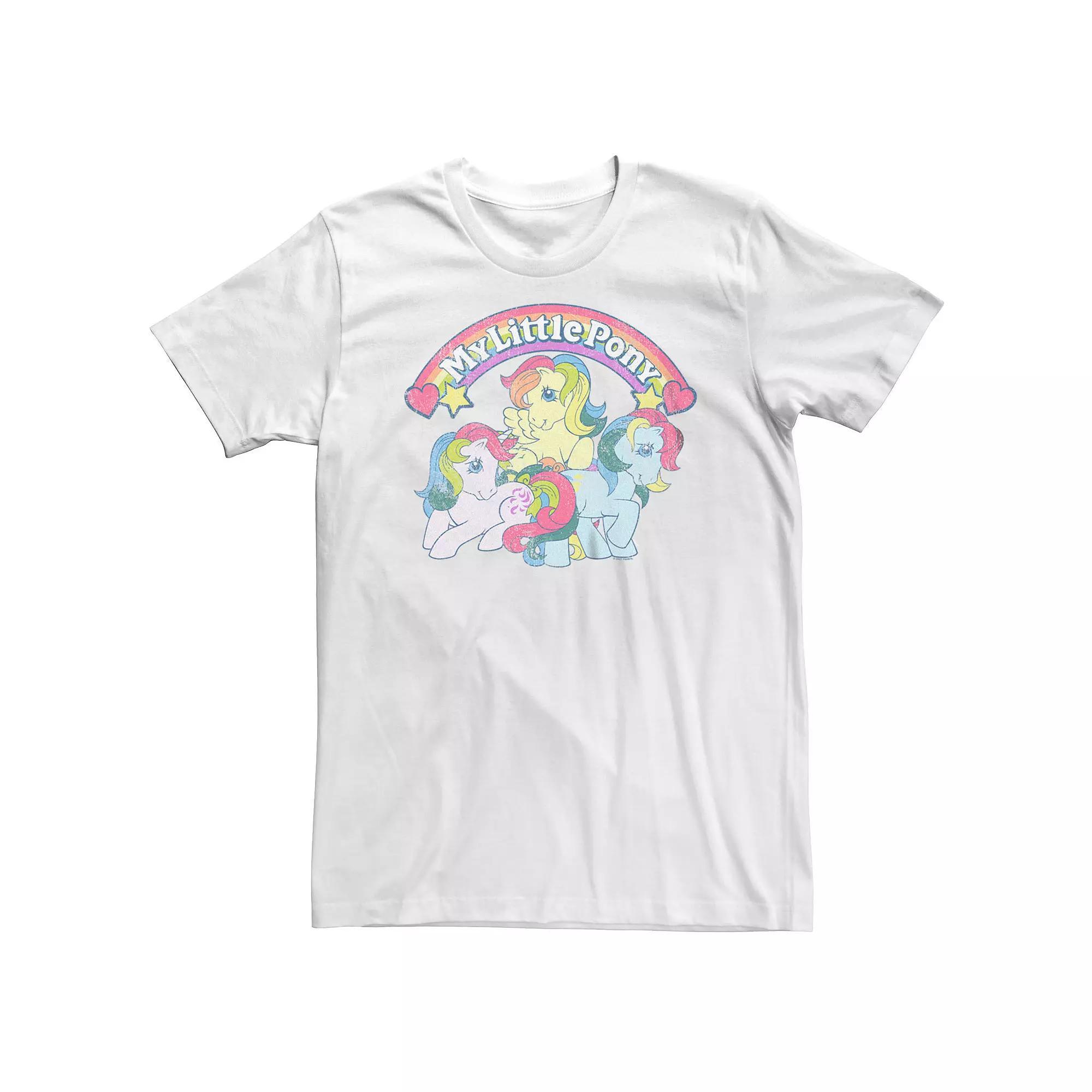 Big & Tall My Little Pony Retro Logo SkyDancer Twilight Windy Sunlight Graphic Tee, Men's,  Product Image