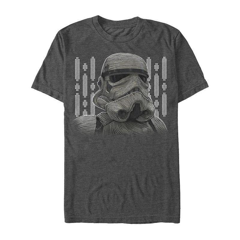 Mens Star Wars Trooper Line Art Portrait Tee Grey Heather Product Image