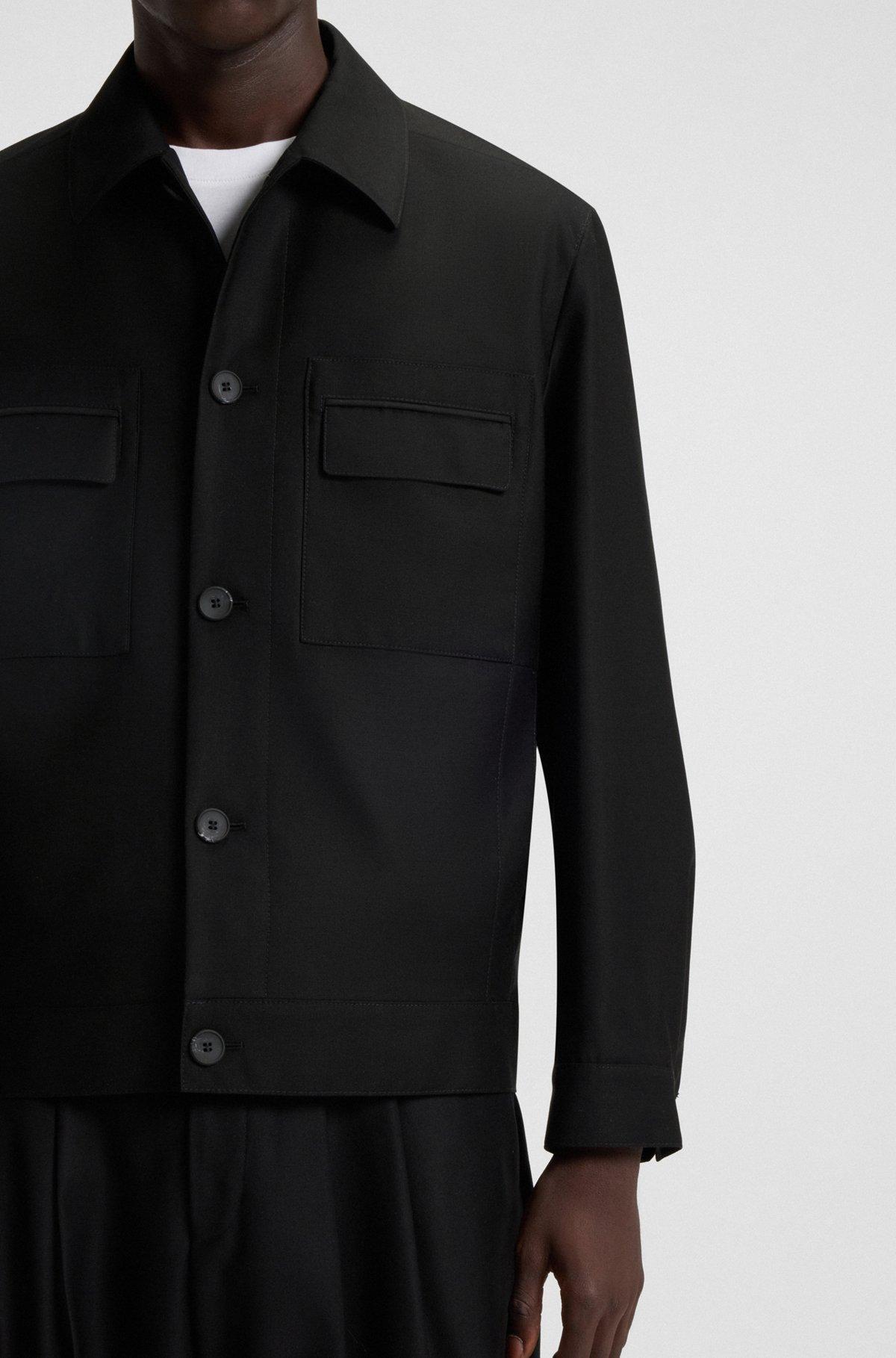 Slim-fit jacket in a virgin-wool blend Product Image