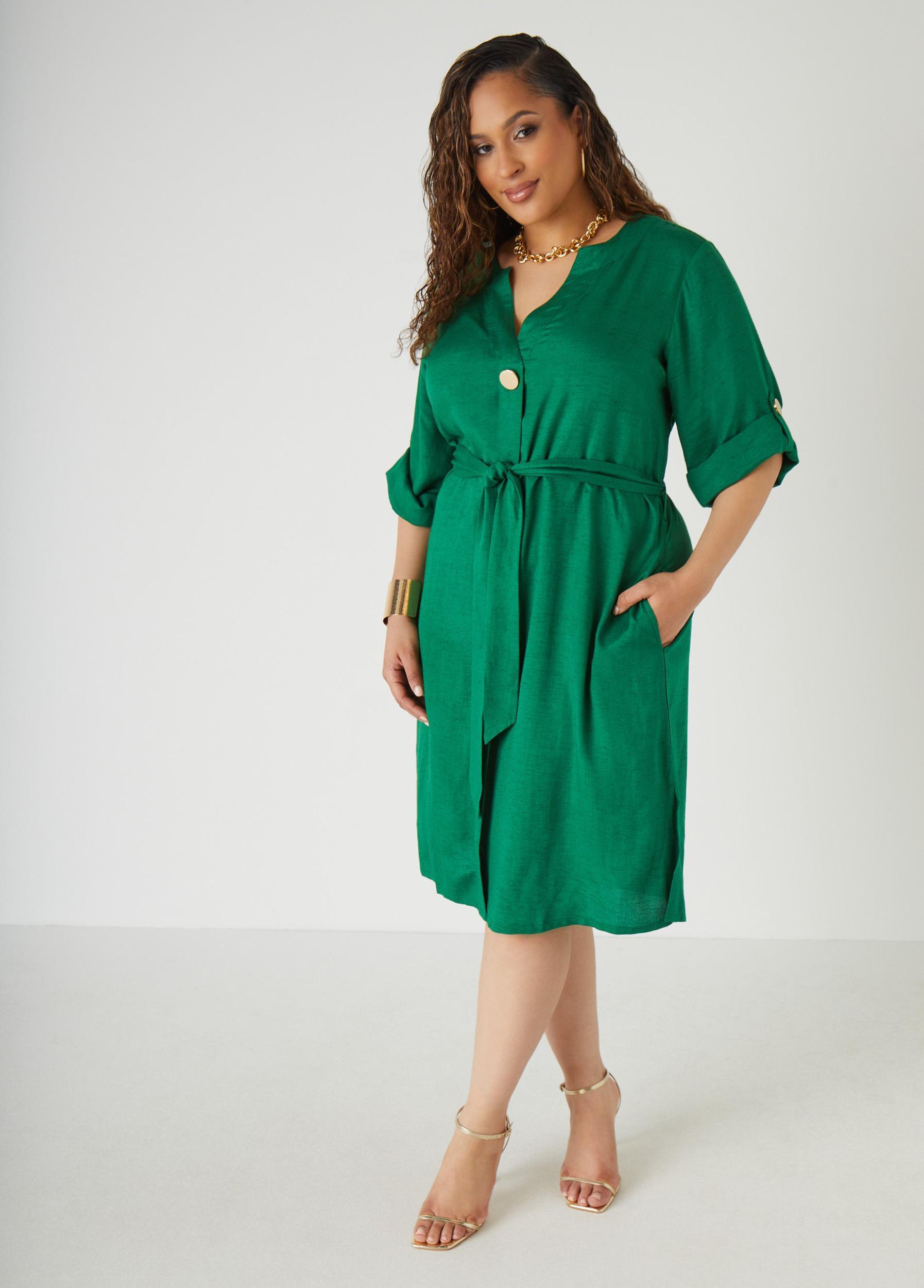 Button Embellished Shirtdress Product Image