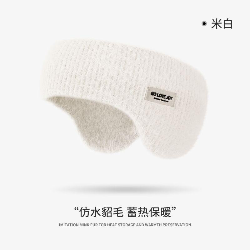 Lettering Applique Fleece Lined Warming Headband Product Image